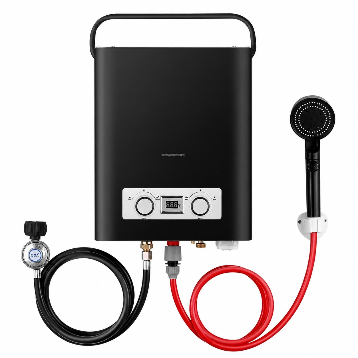 CYIKE  Portable Propane Tankless Water Heater 5L 1 Point 32 GPM Outdoor Gas Instant Hot Water Heater with Digital Display Overheat Protection for