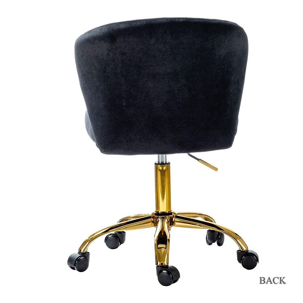 ErgoSwivel Black Fabric and Metal Adjustable Task Chair