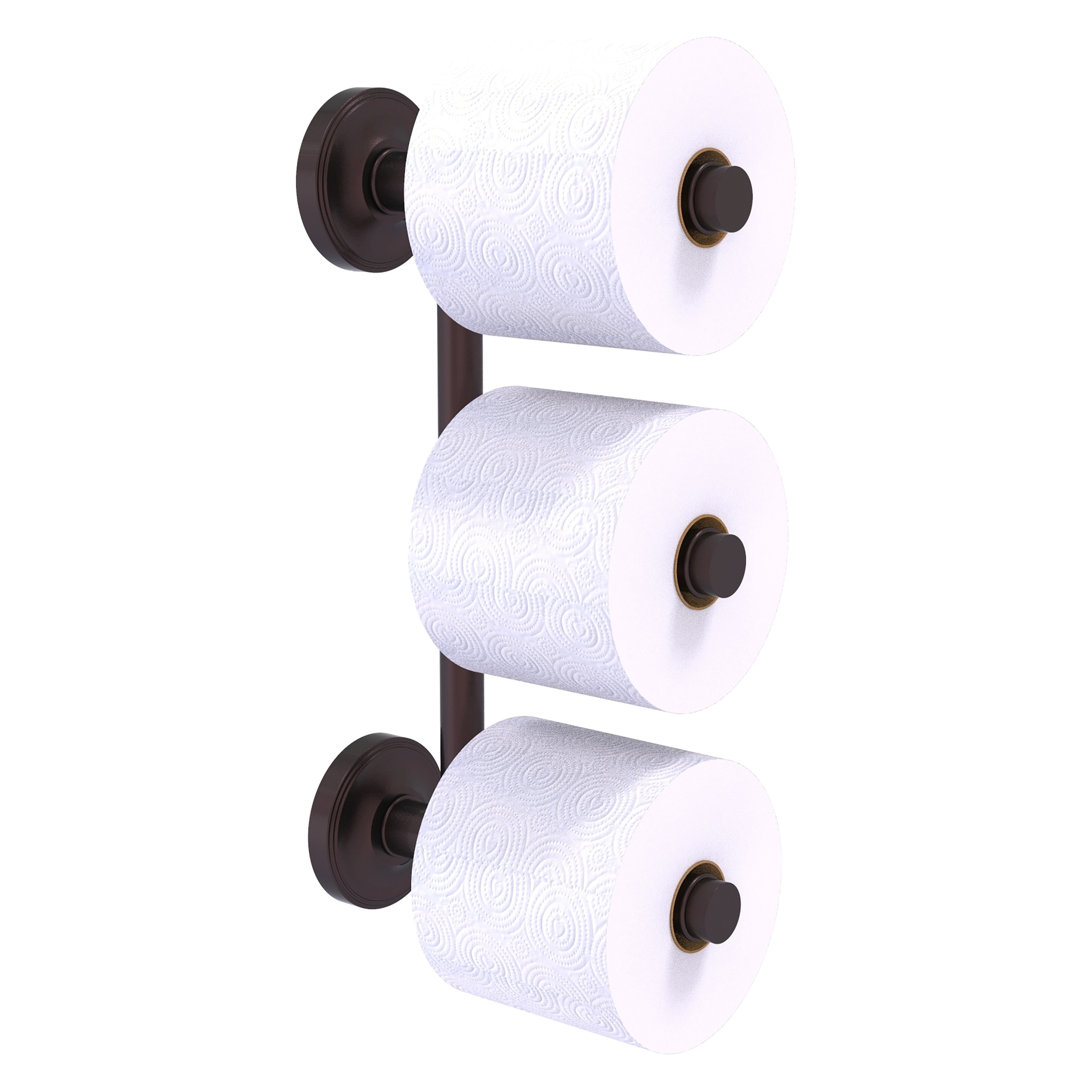 Allied Brass PR-24-3-ABZ Prestige Regal Antique Bronze Wall mount Double post Toilet Paper Holder 3 -Rolls with Storage