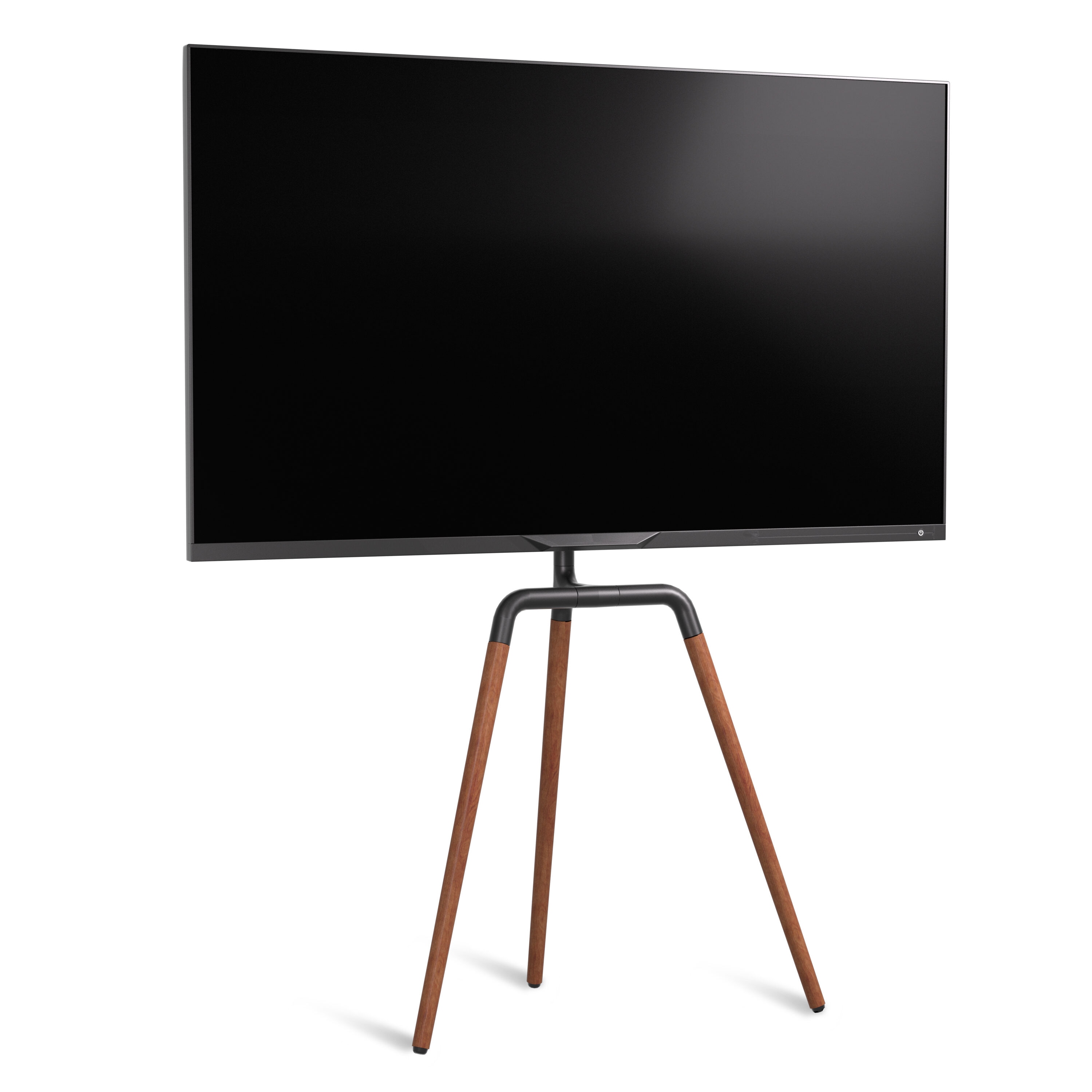 Promounts AFMSS6404-02 Premium Easel Studio Wooden Tripod Modern/Contemporary Black TV stand Integrated TV Mount ( Accommodates TVs up to 75-in )