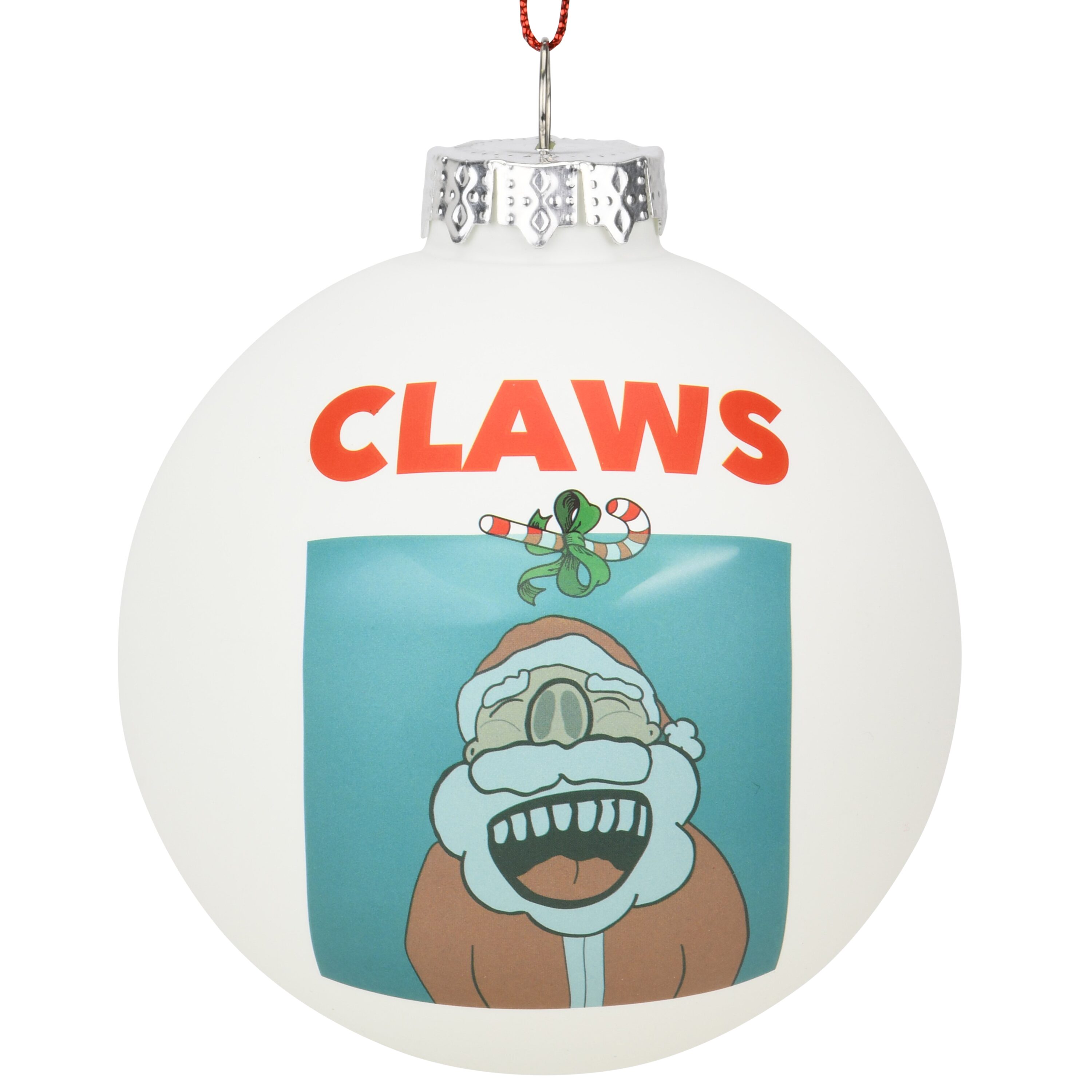 Tree Buddees Claws Movie Poster Parody Fun Glass Christmas Ornaments