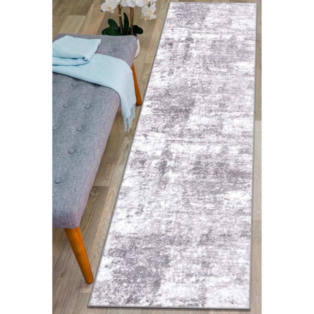 World Rug Gallery 910GRAY2X7 Legacy 2 x 7 (ft) Loomed Polypropylene Gray Rectangular Indoor Abstract Bohemian/Eclectic Runner rug