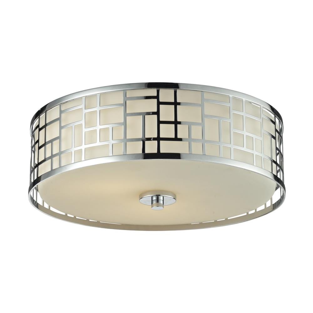 Z-Lite 328F16-CH Elea 1-Light Chrome Flush Mount Light