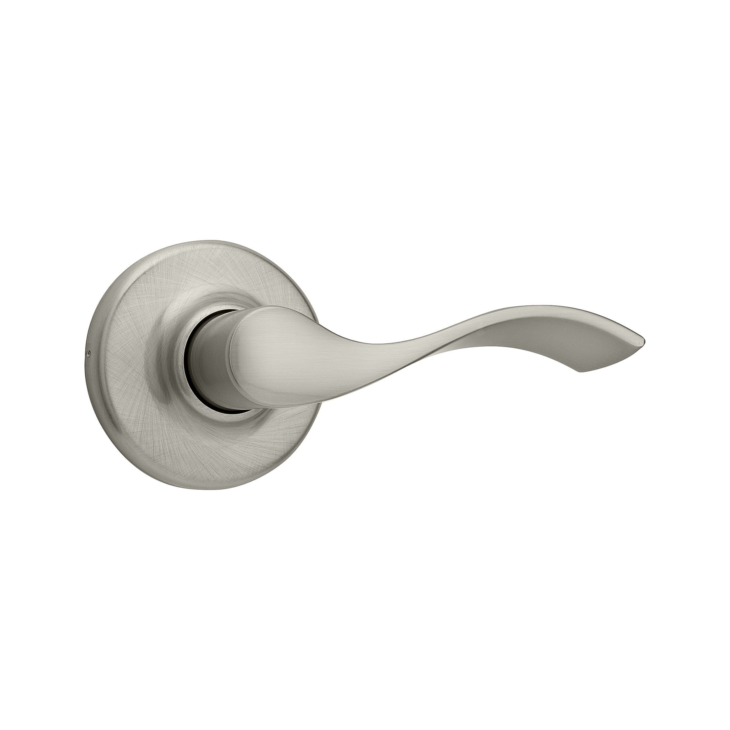 Kwikset 966BLRH-15.UNIV Satin Nickel Single-Cylinder Deadbolt Entry door interior handle with Balboa Lever