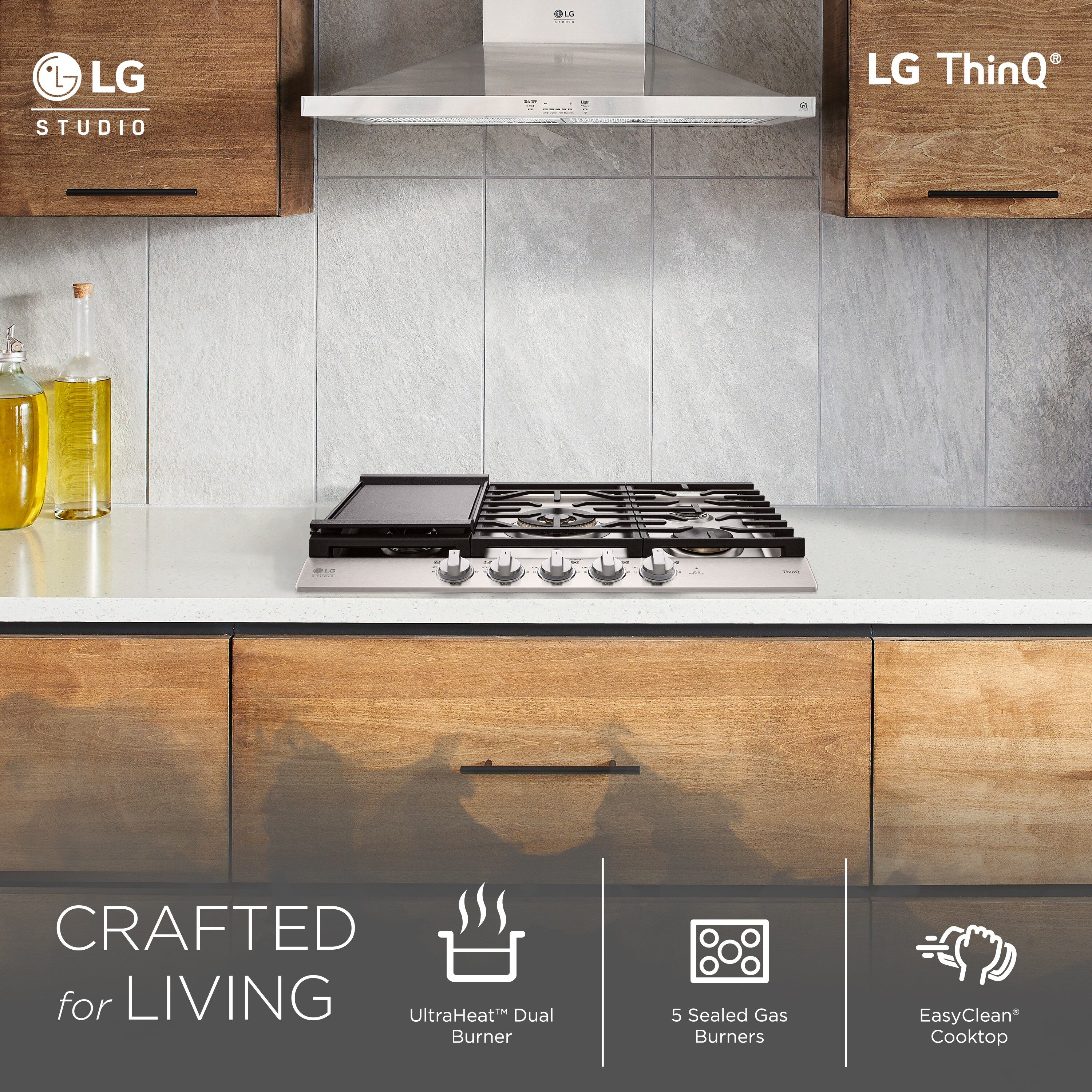 CBGS3028S LG Studio LG STUDIO 30 UltraHeat™ Gas Cooktop with EasyClean® -  Jetson TV & Appliance