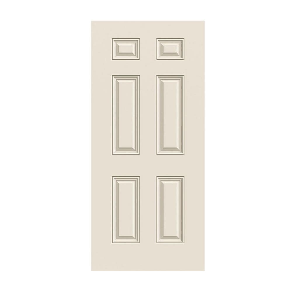 32-in x 80-in Steel Universal Reversible Ready To Paint Slab Door Single Front Door Insulating Core in White | - Therma-Tru Benchmark Doors 10087786