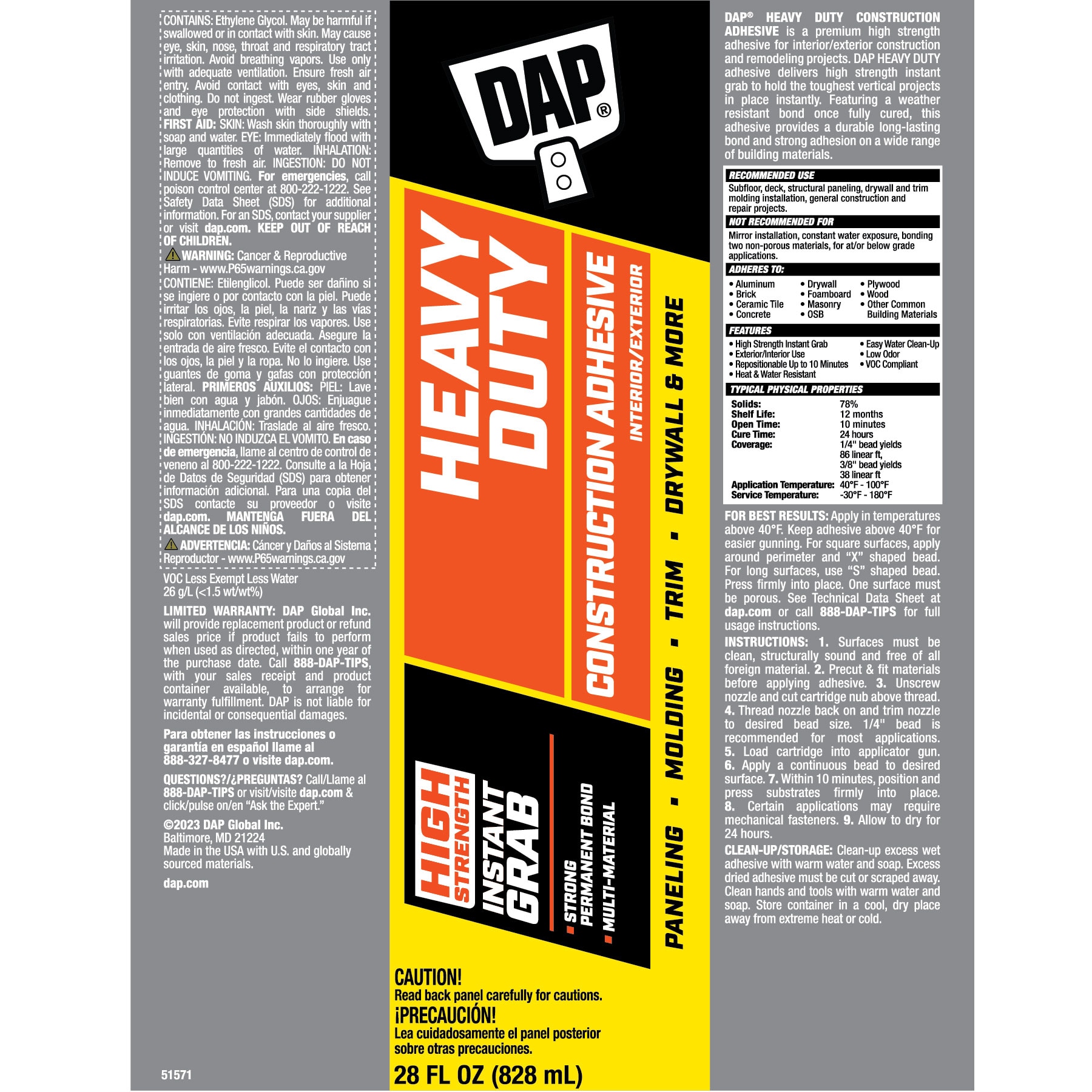 DAP 7079827510SOS Construction-Adhesive - View #9