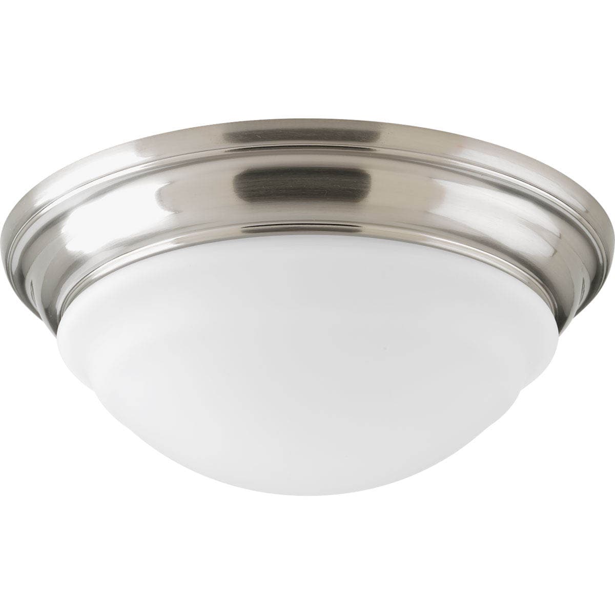 Progress Lighting P2300-0930K9 LED Flush Mount 1-Light 11-in Brushed Nickel LED Flush Mount Light ENERGY STAR
