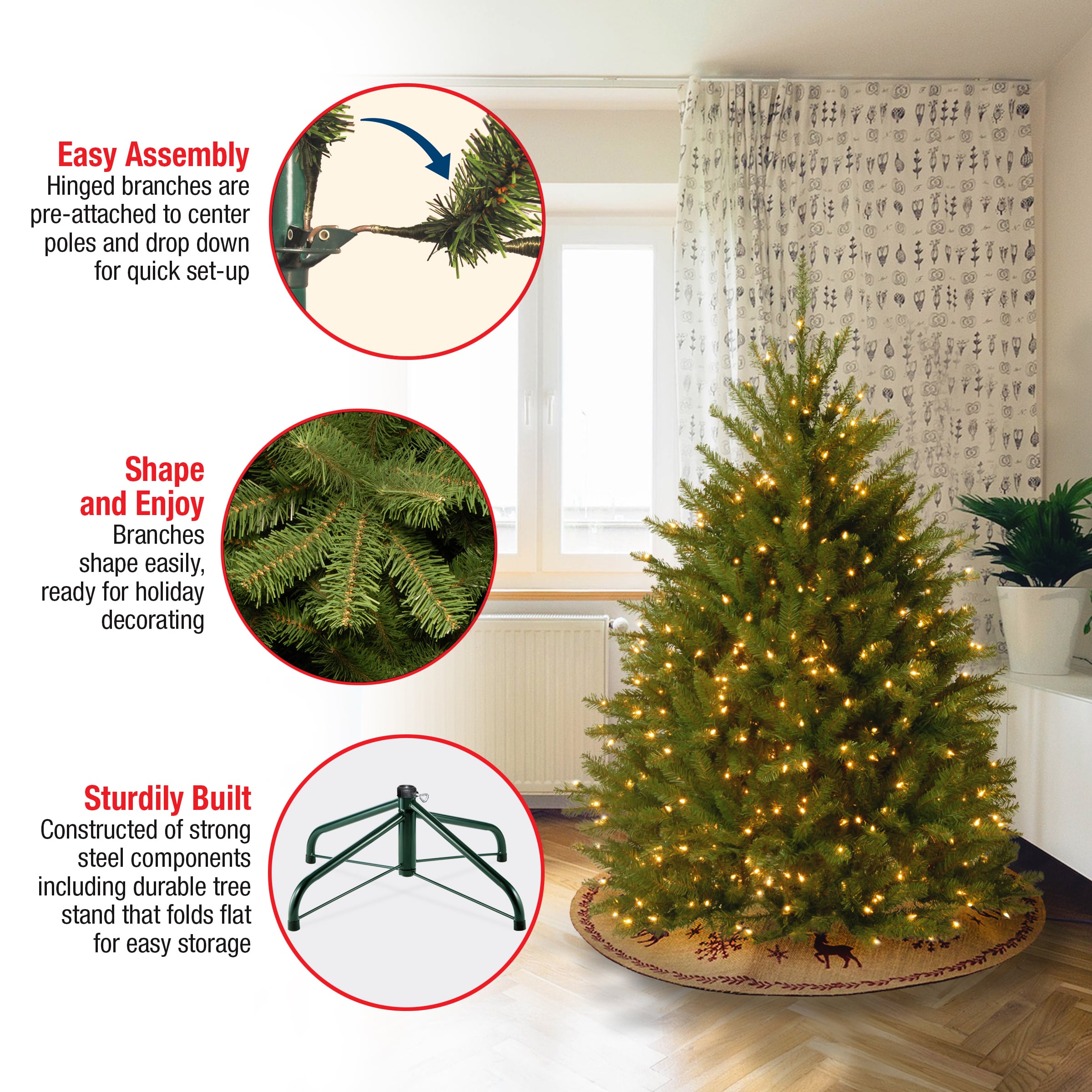 National Tree Company 4.5-ft Artificial Christmas Tree in the ...