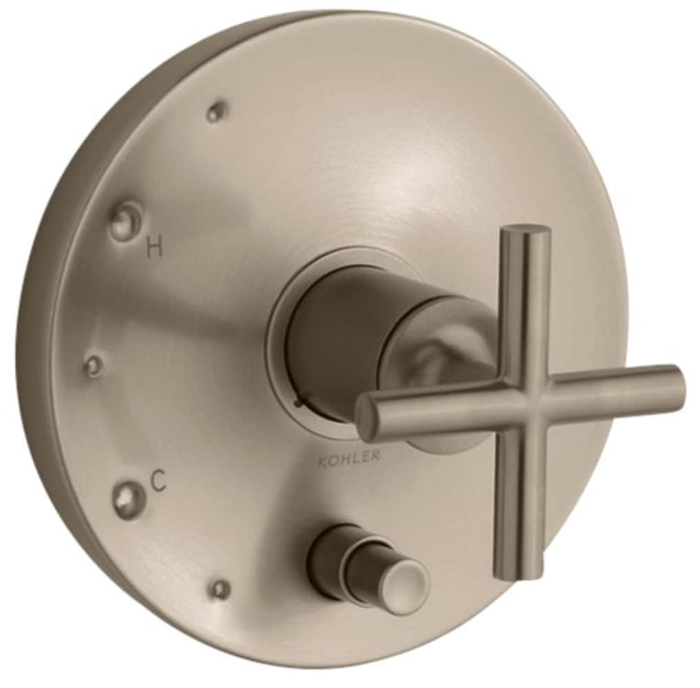 KOHLER T14501-3-BV Vibrant Brushed Bronze Cross Shower Faucet Handle