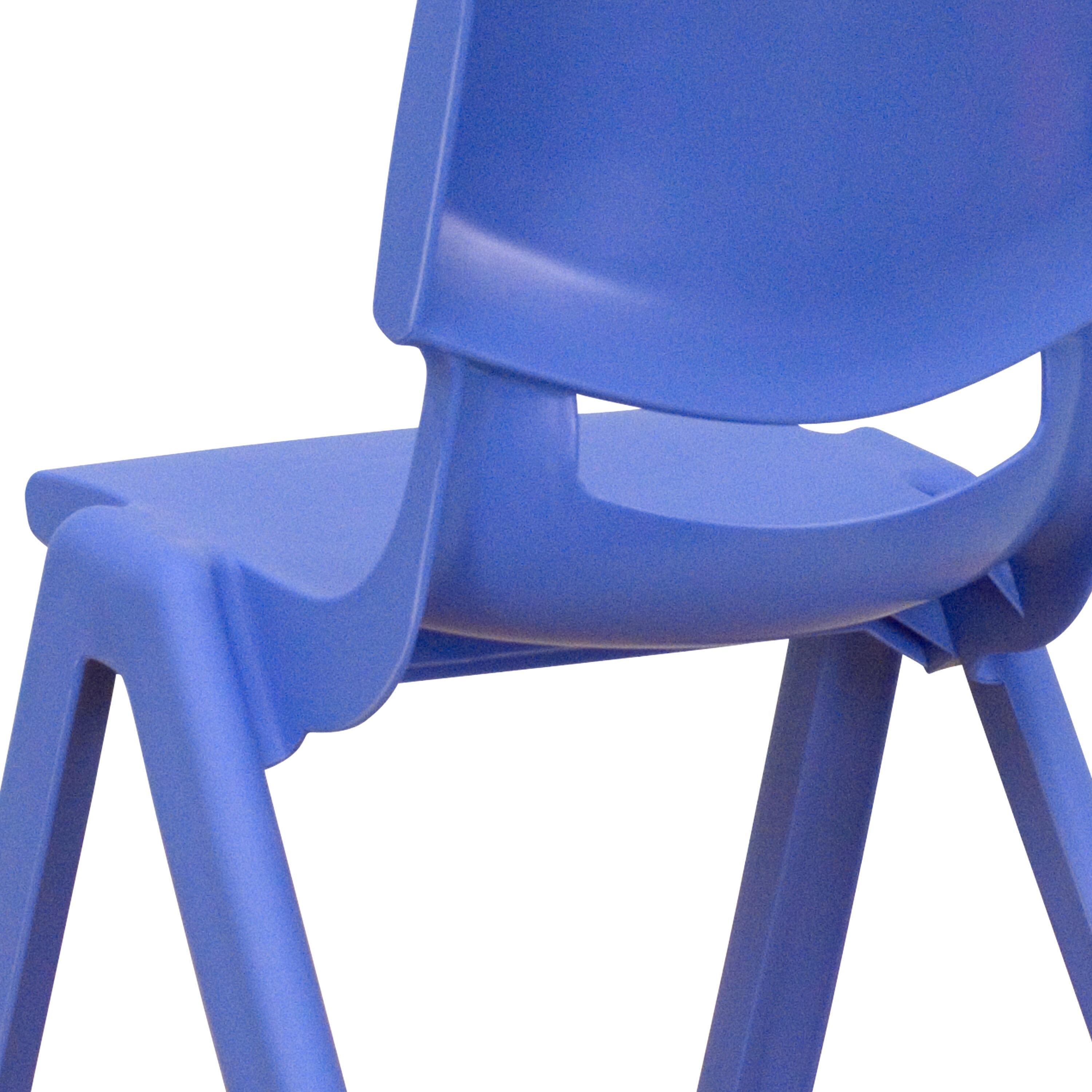 Whitney Stackable Blue Plastic Preschool Chairs, 2 Pack