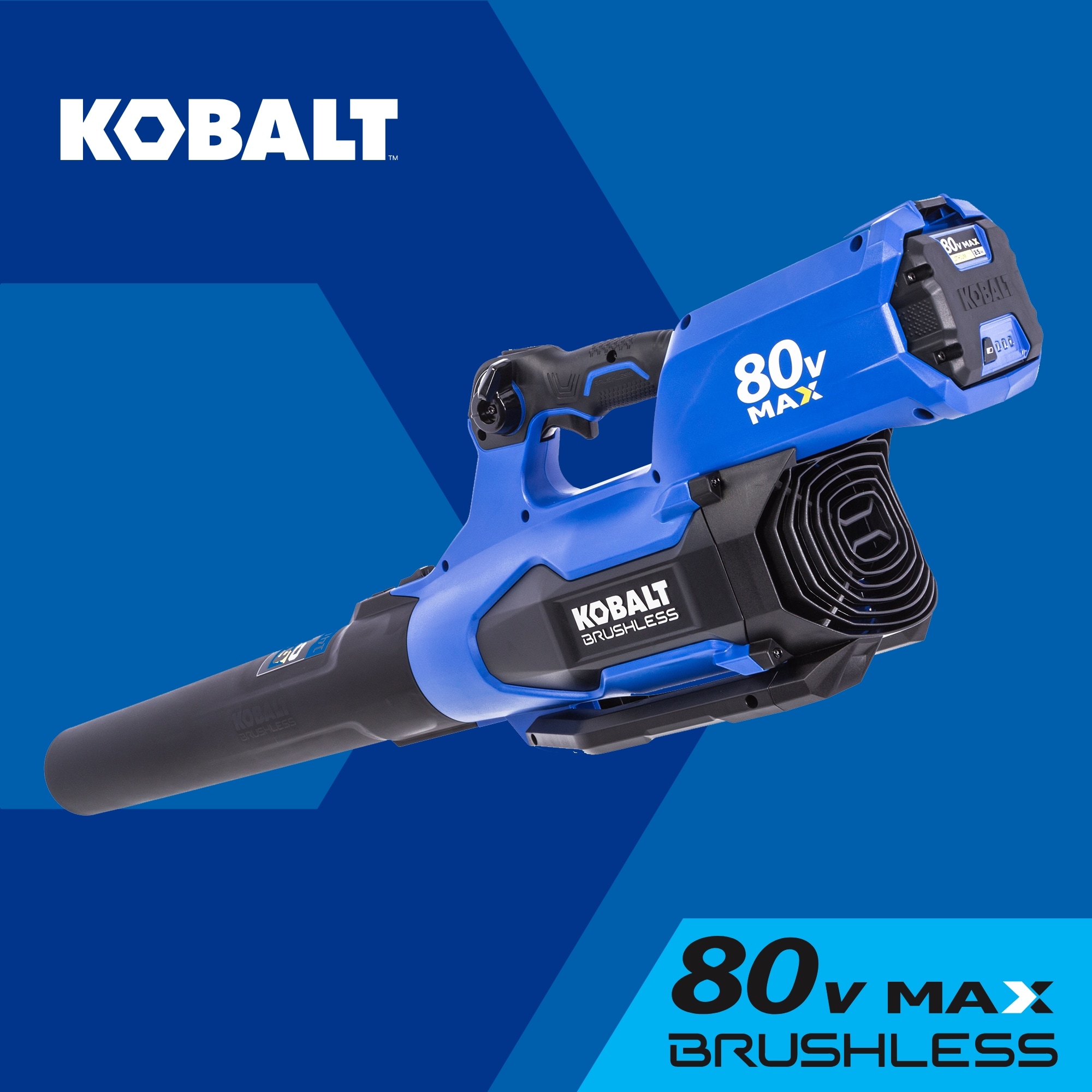 Kobalt 80 volt 630 CFM 140 MPH Battery Handheld Leaf Blower 2.5 Ah Battery and Charger Included in the Leaf Blowers department at Lowes