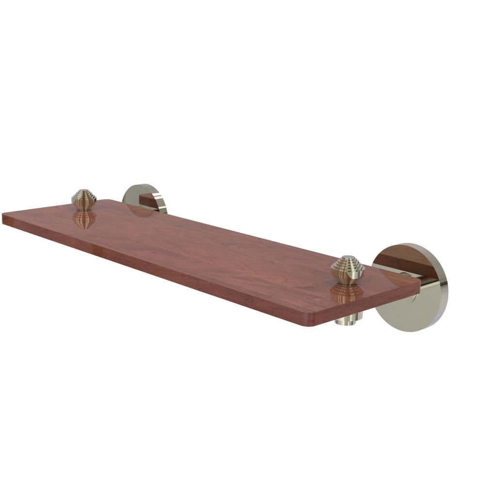 Allied Brass SB-1-16-IRW-PNI Southbeach Polished Nickel Wall mount Bathroom Shelf ( 16-in x 2.5-in x 5-in )