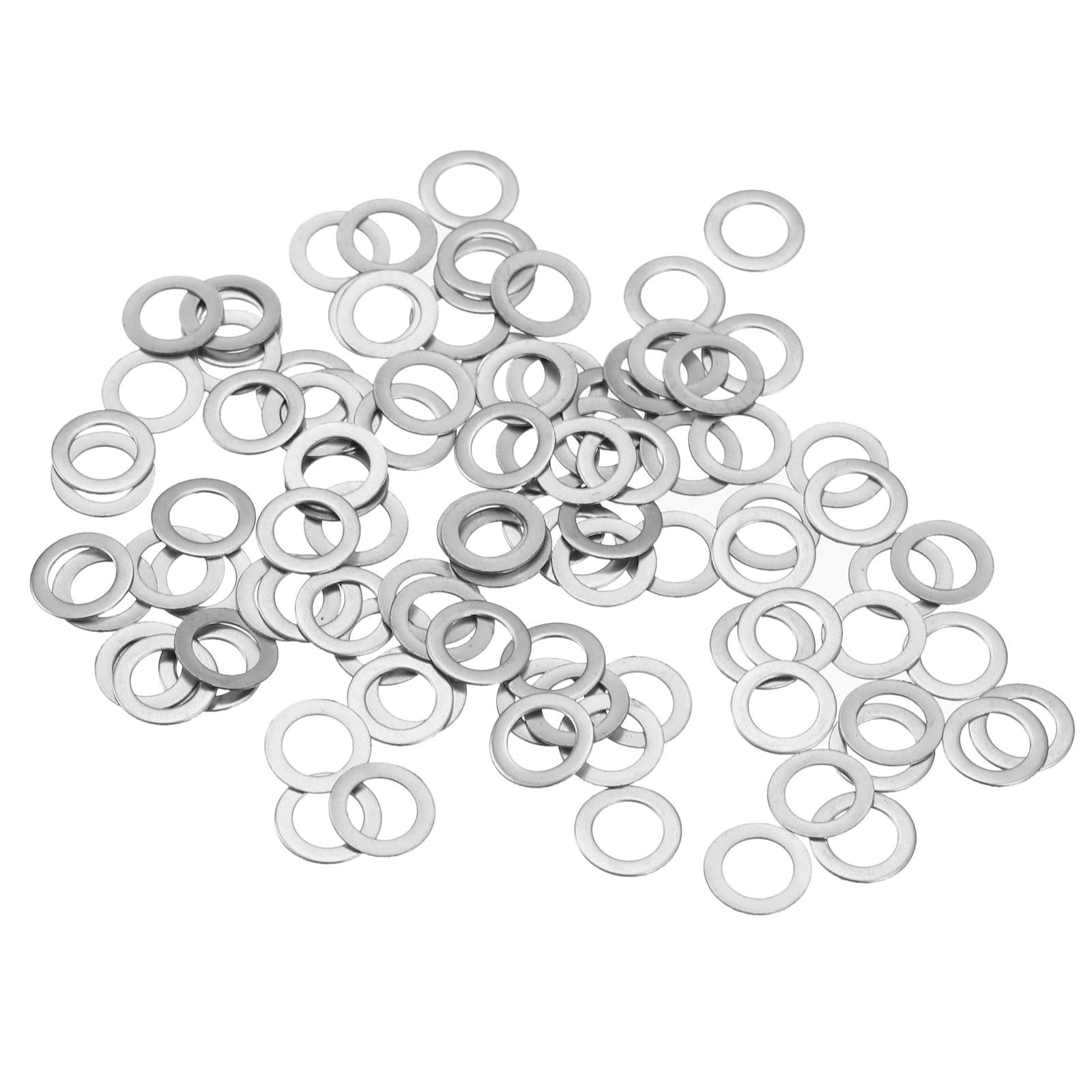 Unique Bargains M5 304 Stainless Steel Flat Washers 100pcs 5x8x0.2mm Ultra Thin Flat Spacers for Screw Bolt Electronic Repair Automotive