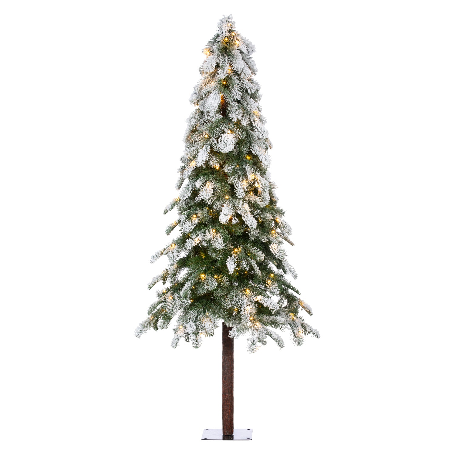 Sterling 7013--60CLEDML 6-ft Alpine Pre-lit Flocked White Artificial Christmas Tree with LED Lights