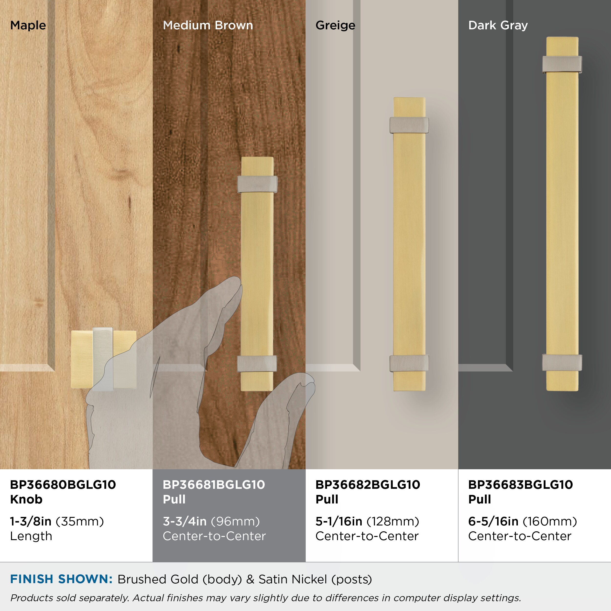 Amerock BP36681BGLG10 Cabinet-Pulls - View #4