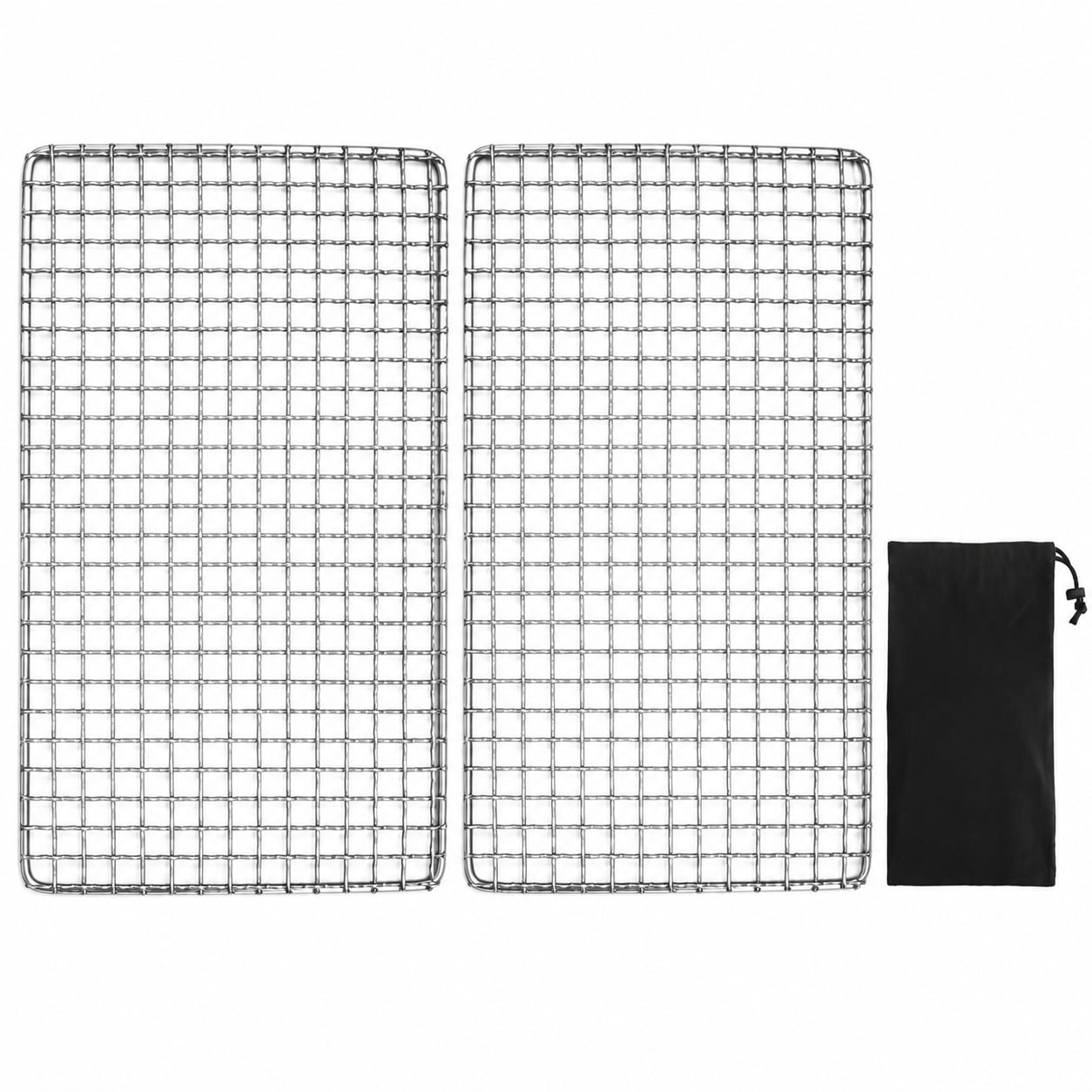ITOPFOX  Bushcraft Backpackers Grill Grate Welded Stainless Steel Mesh Camping Fire Rated Portable Lightweight durable home and garden accessory