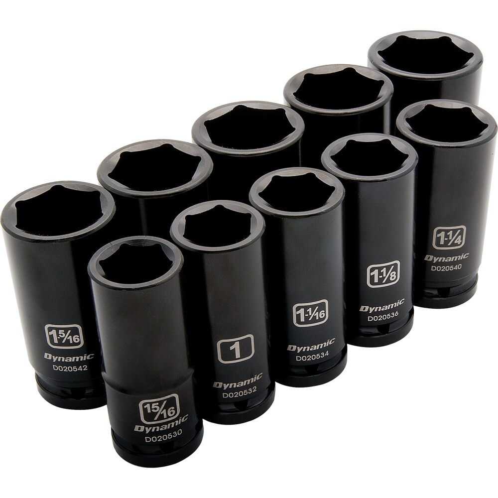 Dynamic Dynamic Tools 3/4-inch Drive 10 Piece 6 Point Deep Length ...