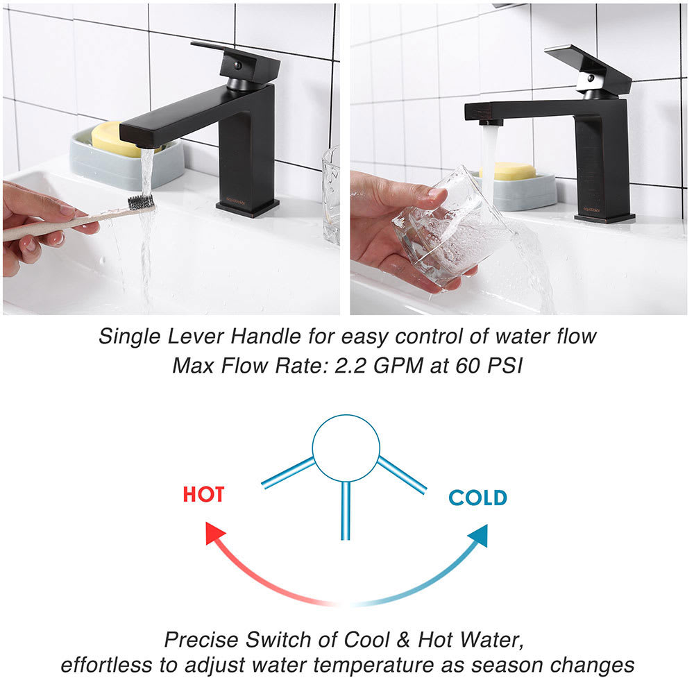 Yescom 80PSKST025-F4-ORB-LO Lavatory-Faucets - View #3
