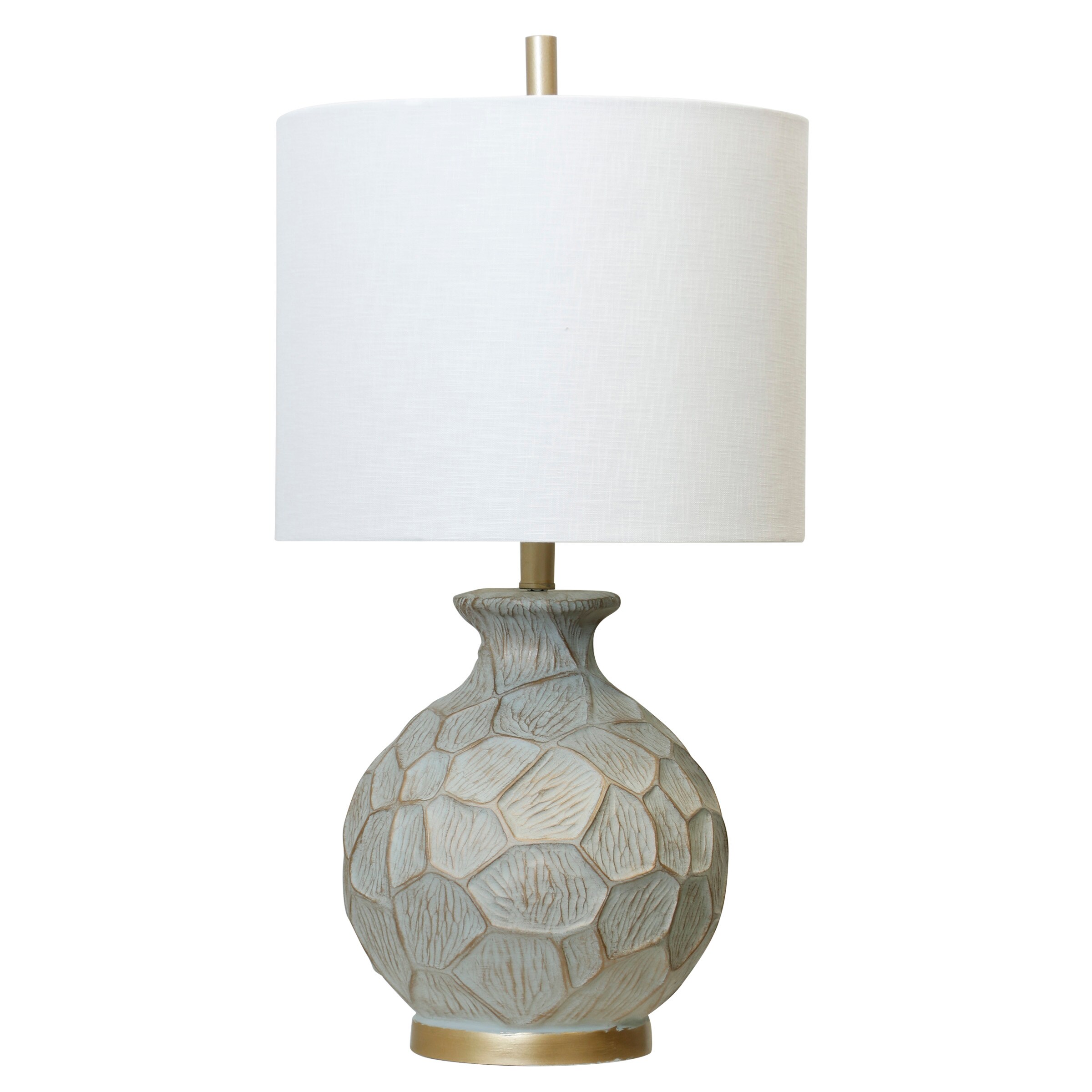 StyleCraft Home Collection L210451DS Baffo Tan, Cream, Gold, Green-grey-blue Undertone, White 3-way Table Lamp with Linen Shade
