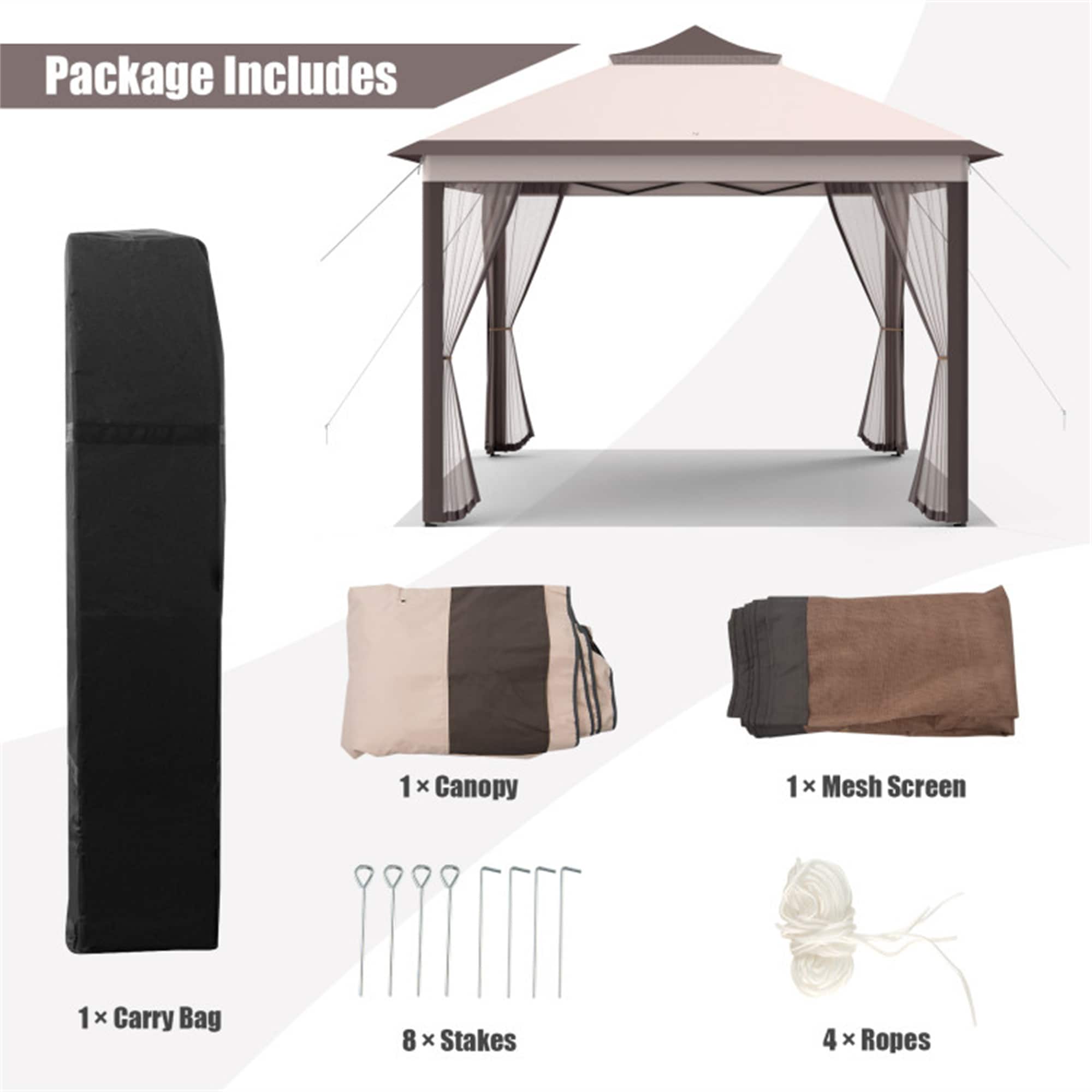 BABOOM BOM-10470BE-CO Wood-Resin-Gazebos - View #8