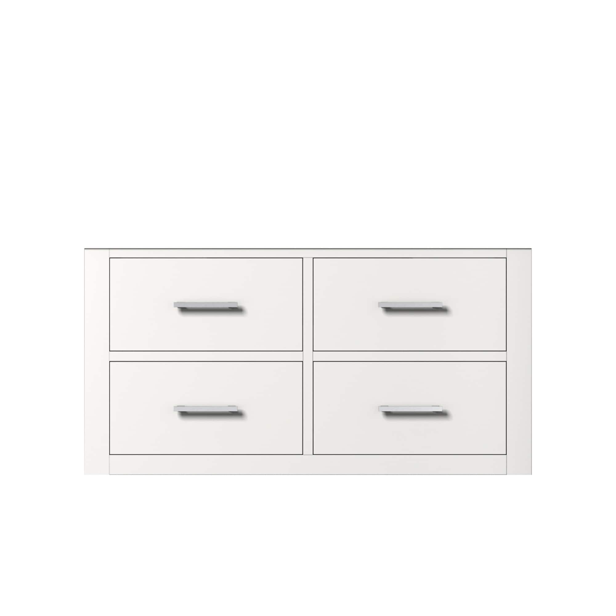 Lexora LVSO36SA000 Southold 36-in White Floating Bathroom Vanity Base Cabinet without Top