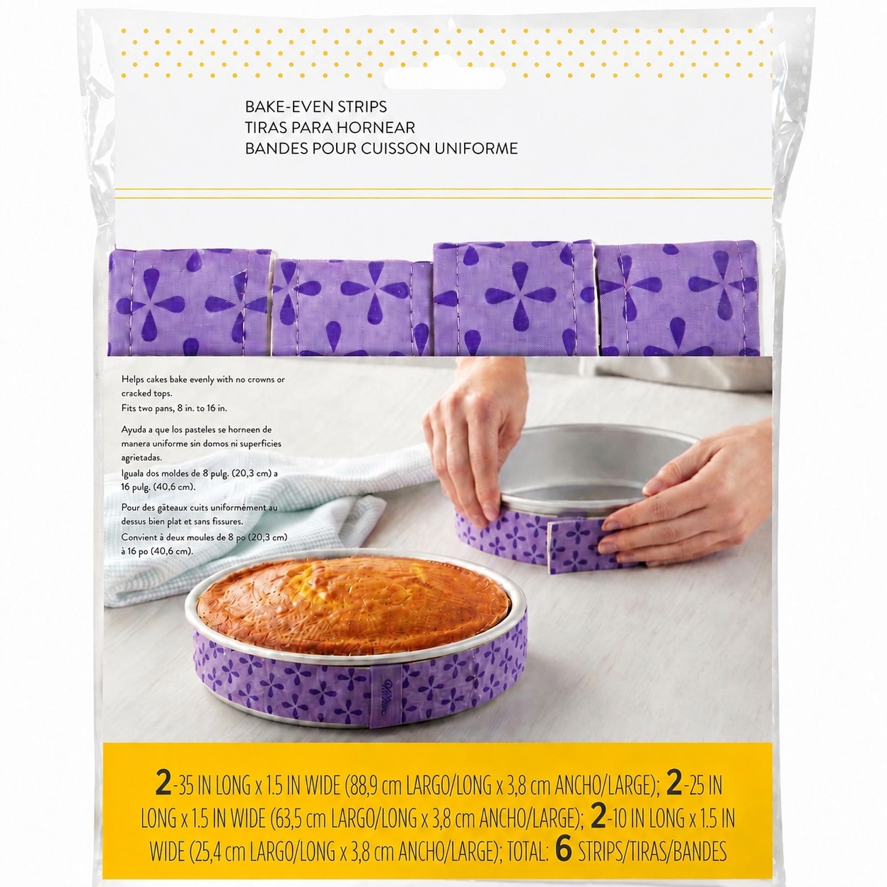 DHMHD  Bake Even Cake Pan Strips Set 6 Pieces Adjustable Sizes Fits Most Baking Pans for Evenly Baked Cakes durable home and garden accessory