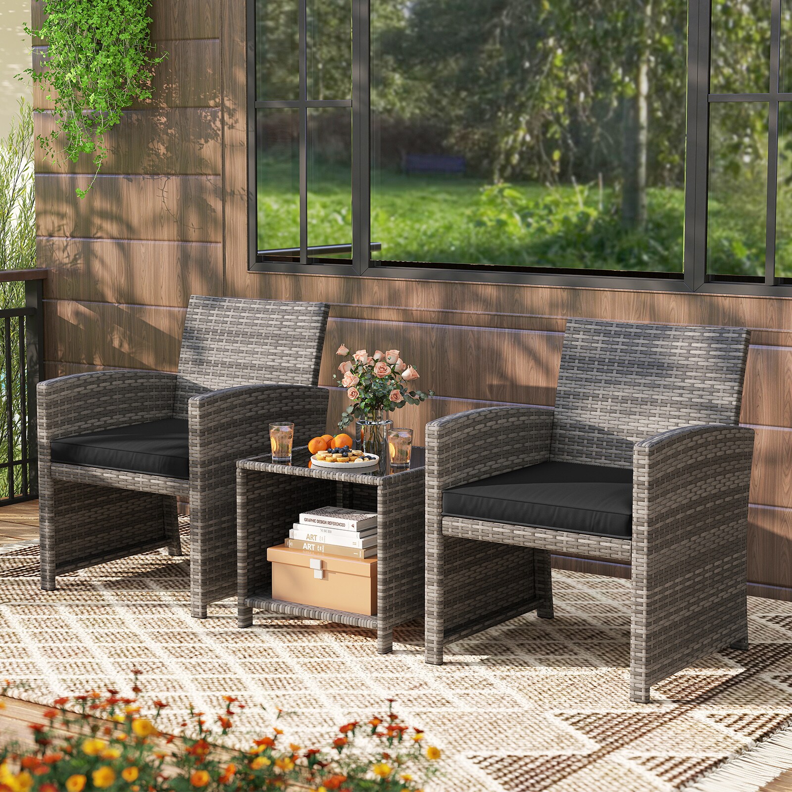 Slickblue D-CO-KD63637WH Patio-Conversation-Sets - View #2