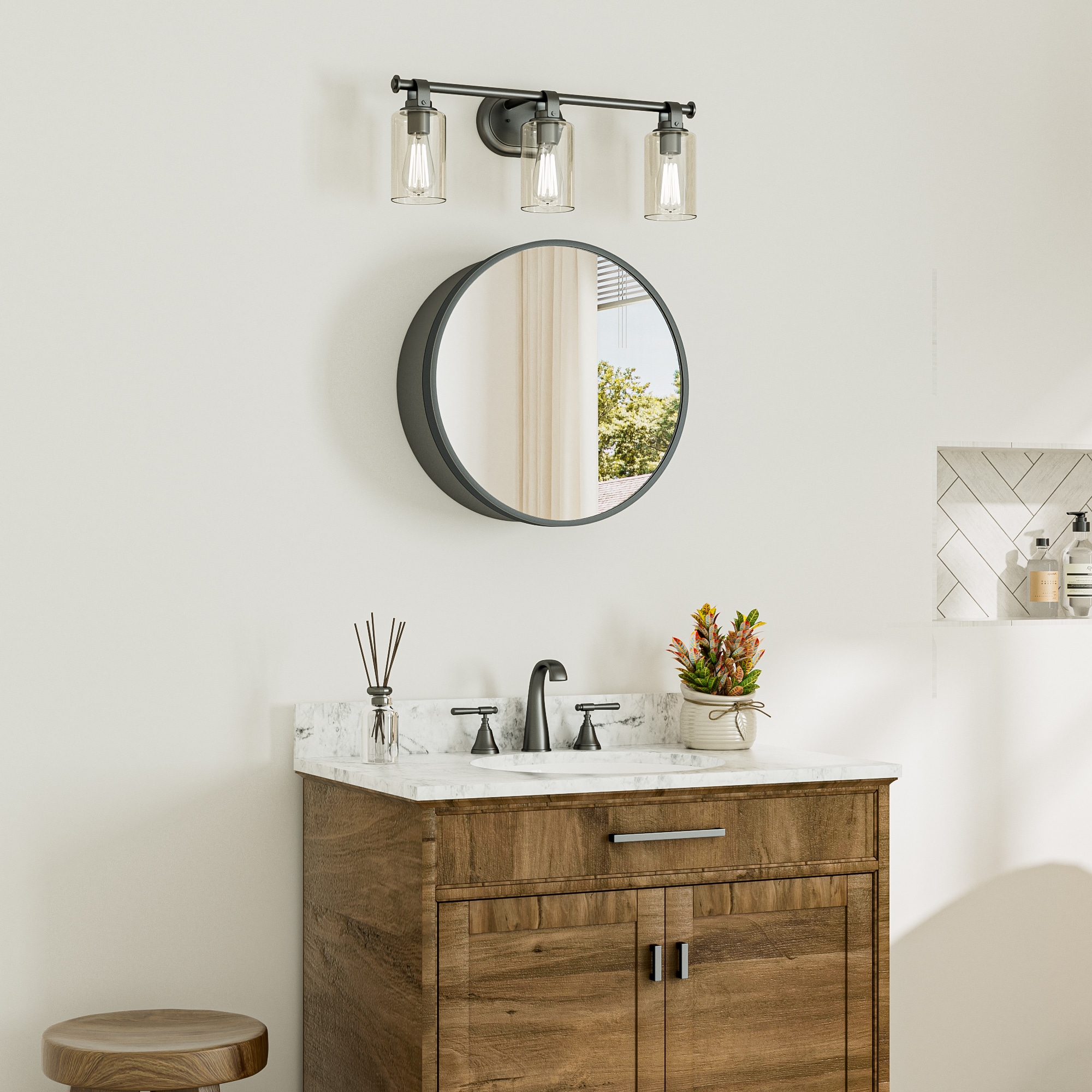 Keonjinn LW-JSKJG-R50BK Bathroom-Medicine-Cabinets - View #2