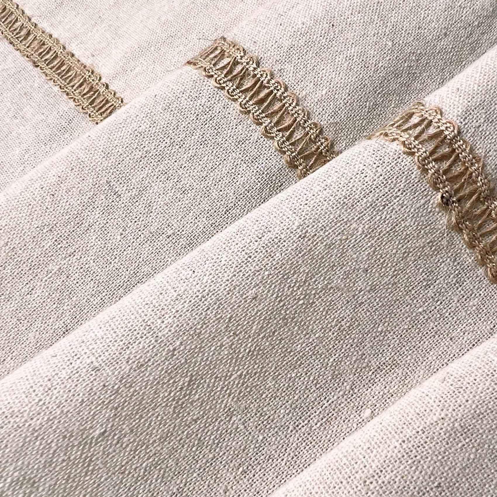 Yichuhaoxi Cotton Linen Valance for Windows with Burlap Lace Trim ...