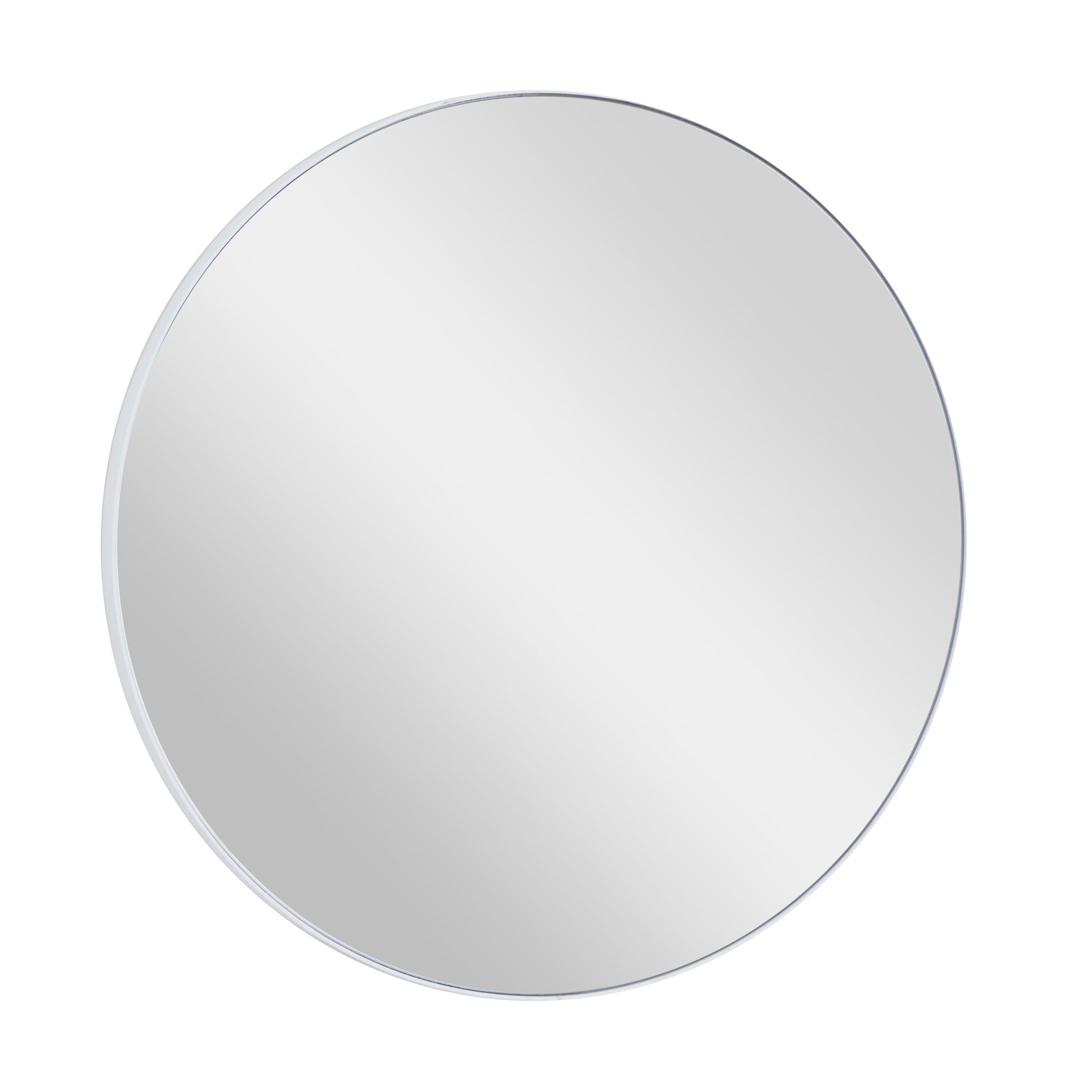 23.75'' Matte Gold Minimalist Round Frameless Wall Mirror