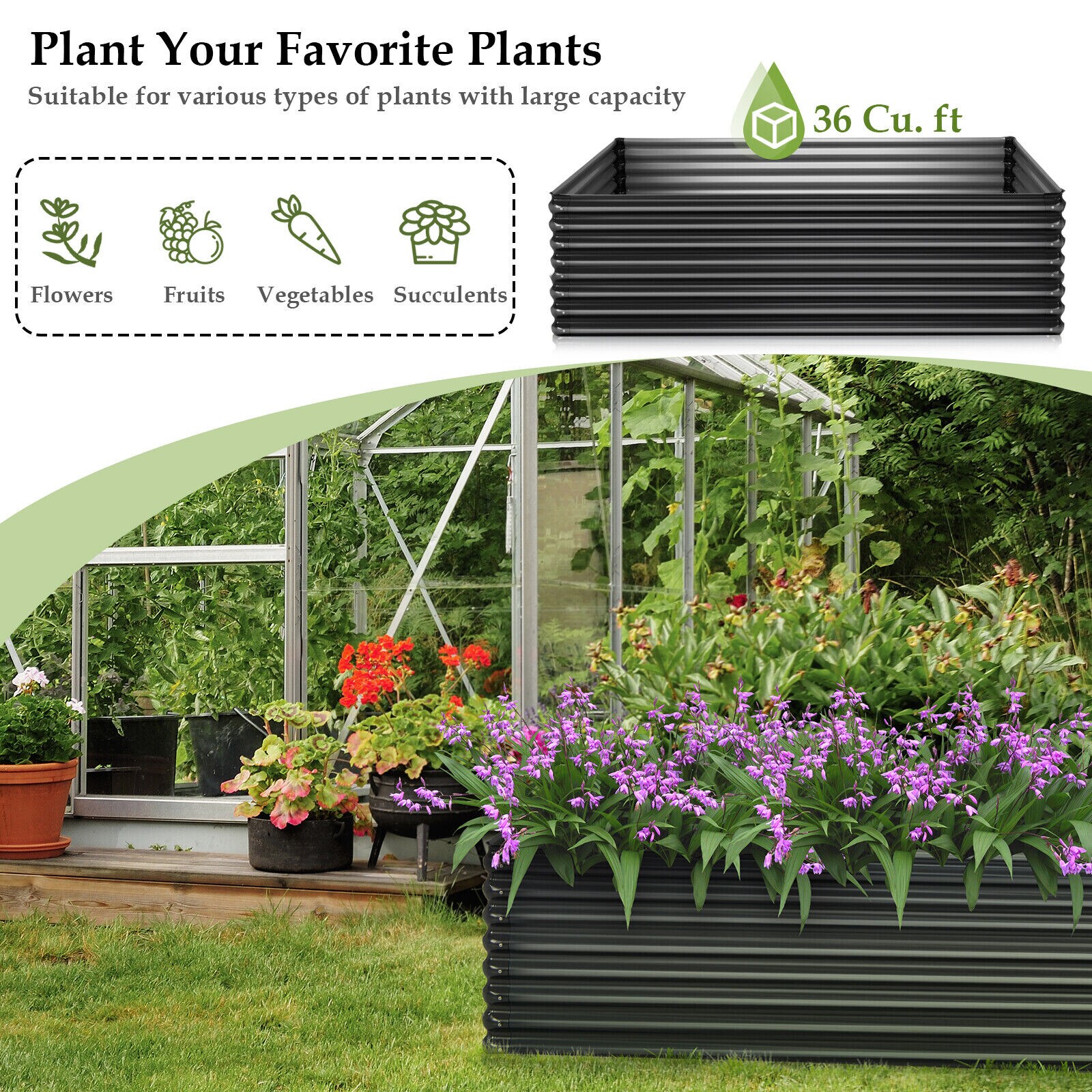Ayelon OCMP8797GR Raised-Garden-Beds - View #4