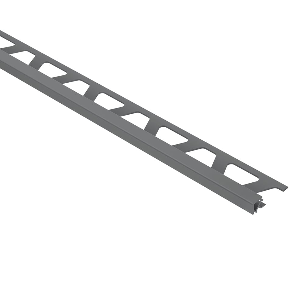 Schluter Systems PQ60G Quadec 0.25-in W x 98.5-in L Grey PVC Square edge Tile Edge Trim