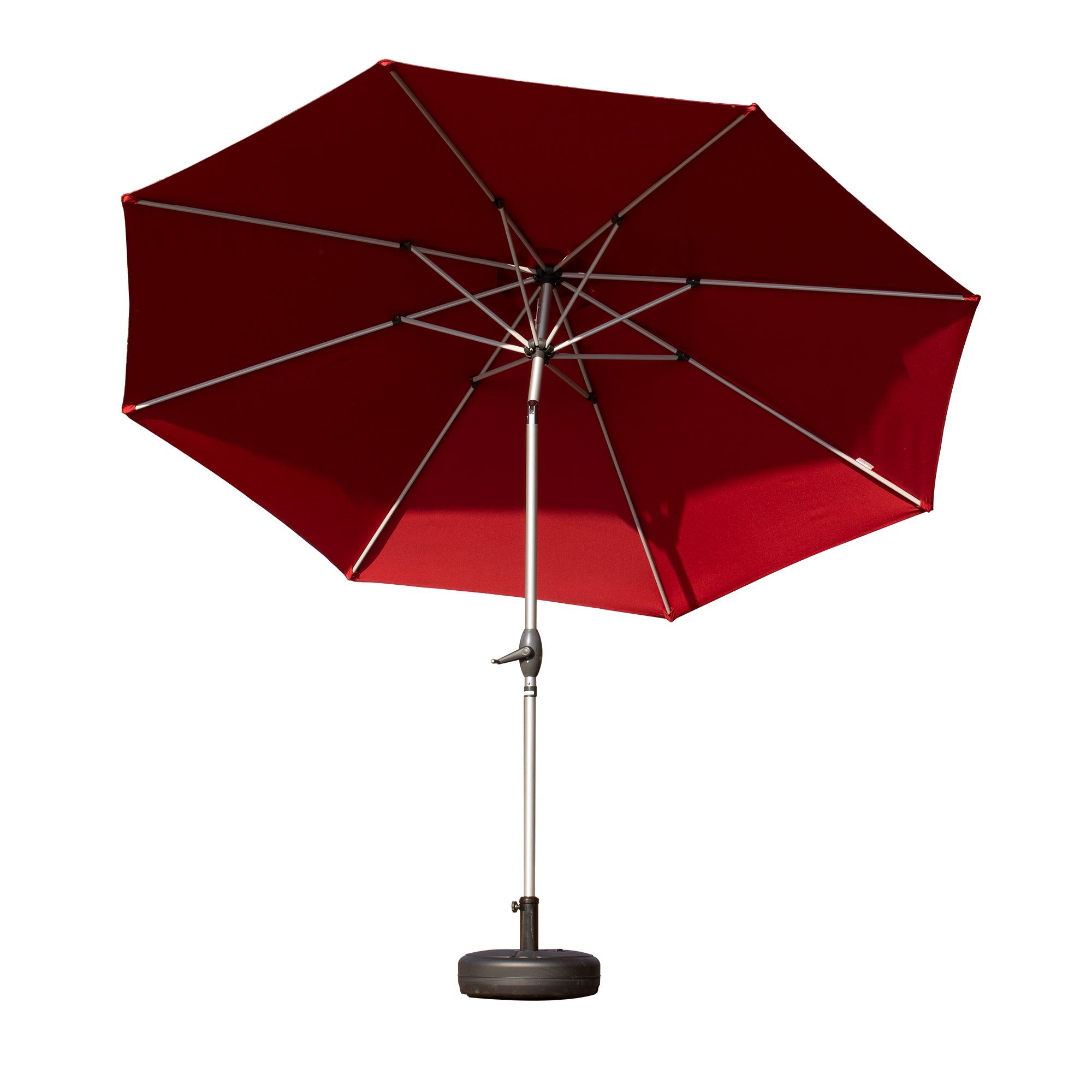 Boyel Living BL-CPL-95946 9 ft Market Patio Umbrella with Push Button Tilt and Crank in Brick Red Durable UV Resistant Fabric