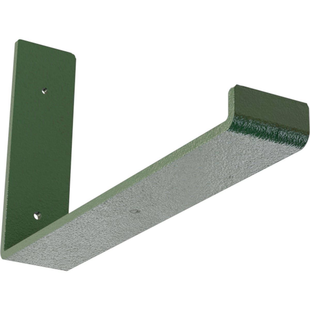 Ekena Millwork BKTM02X12X07HSHDG Steel Hanging Shelf 12-in x 2-in x 7-in Green Steel Countertop support bracket