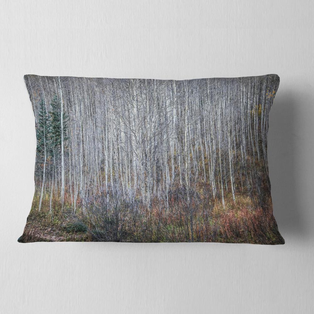Designart CU13979-12-20 12-in x 20-in Gray Indoor Decorative Pillow