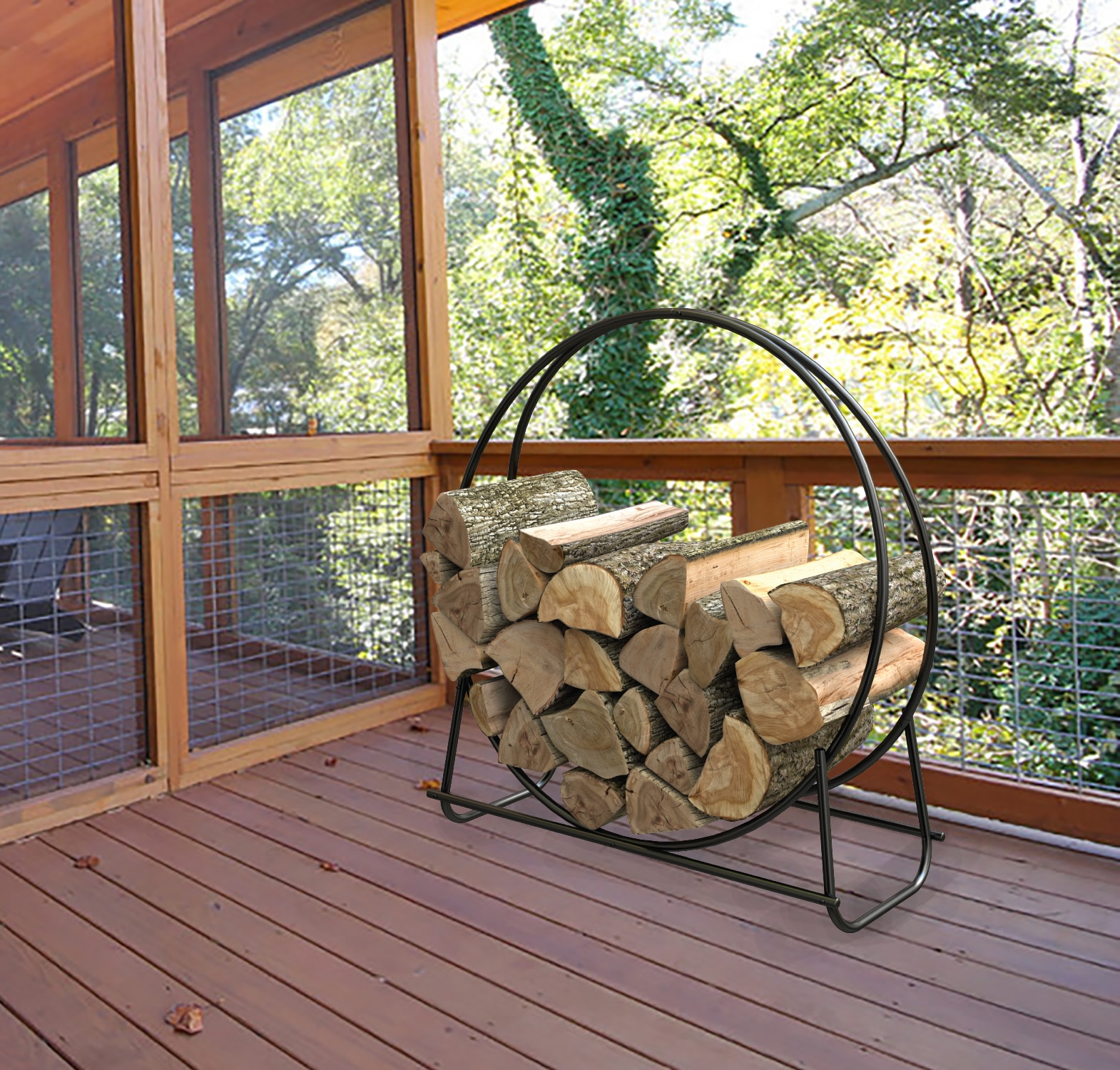 Master Forge Log Rack Master Forge 40-in x 13.8-in Metal Log Rack 15267L at Lowes.com