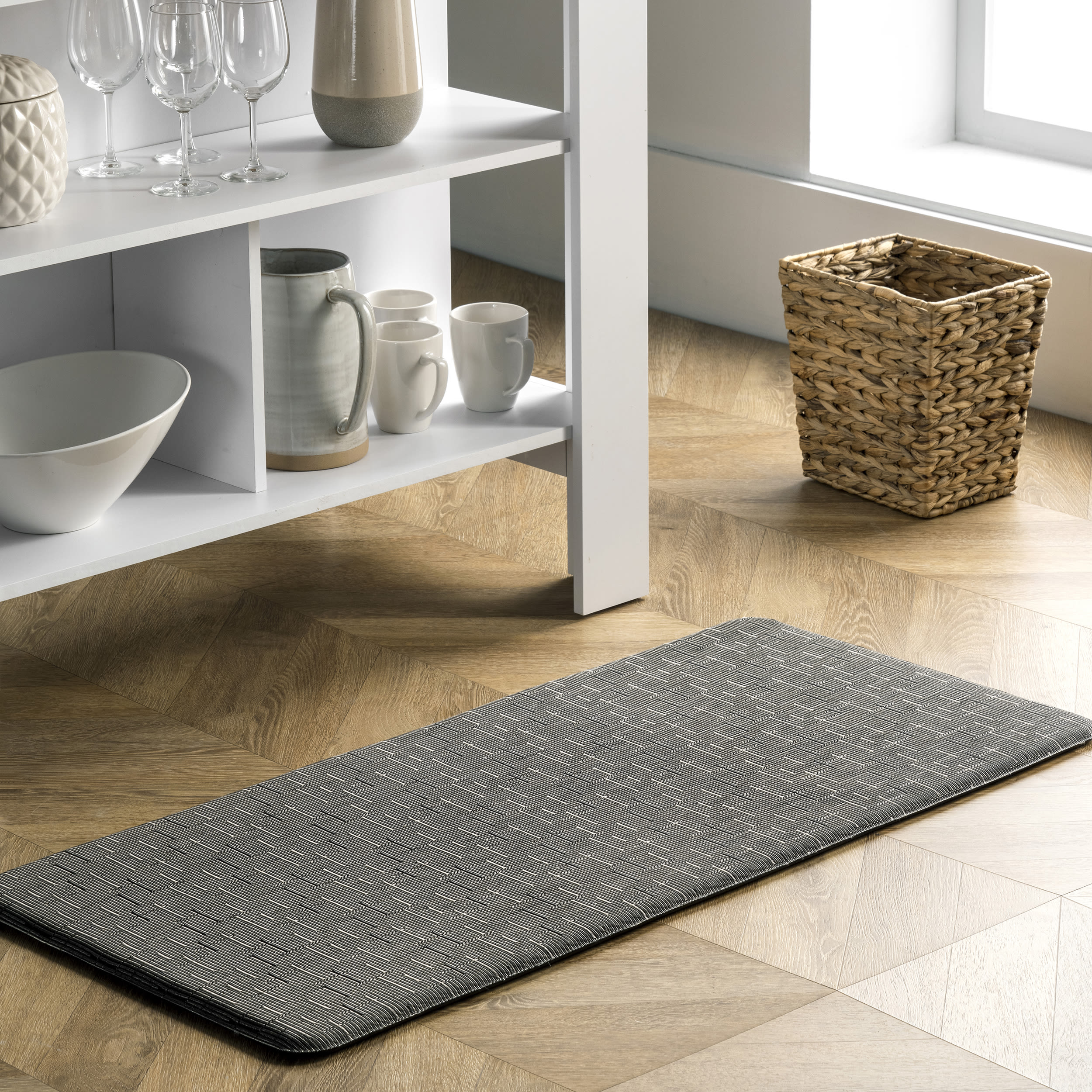 nuLOOM EBWM02A-18030 2-ft x 3-ft Dark Grey PVC Rectangular Indoor Anti-fatigue mat