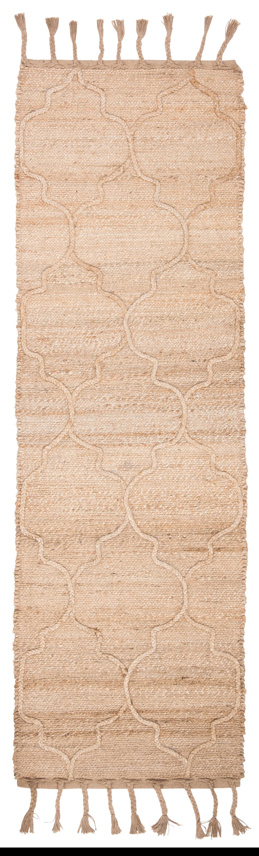 Coastal Charm Handwoven Jute Runner Rug, Natural, 2'6" x 8'
