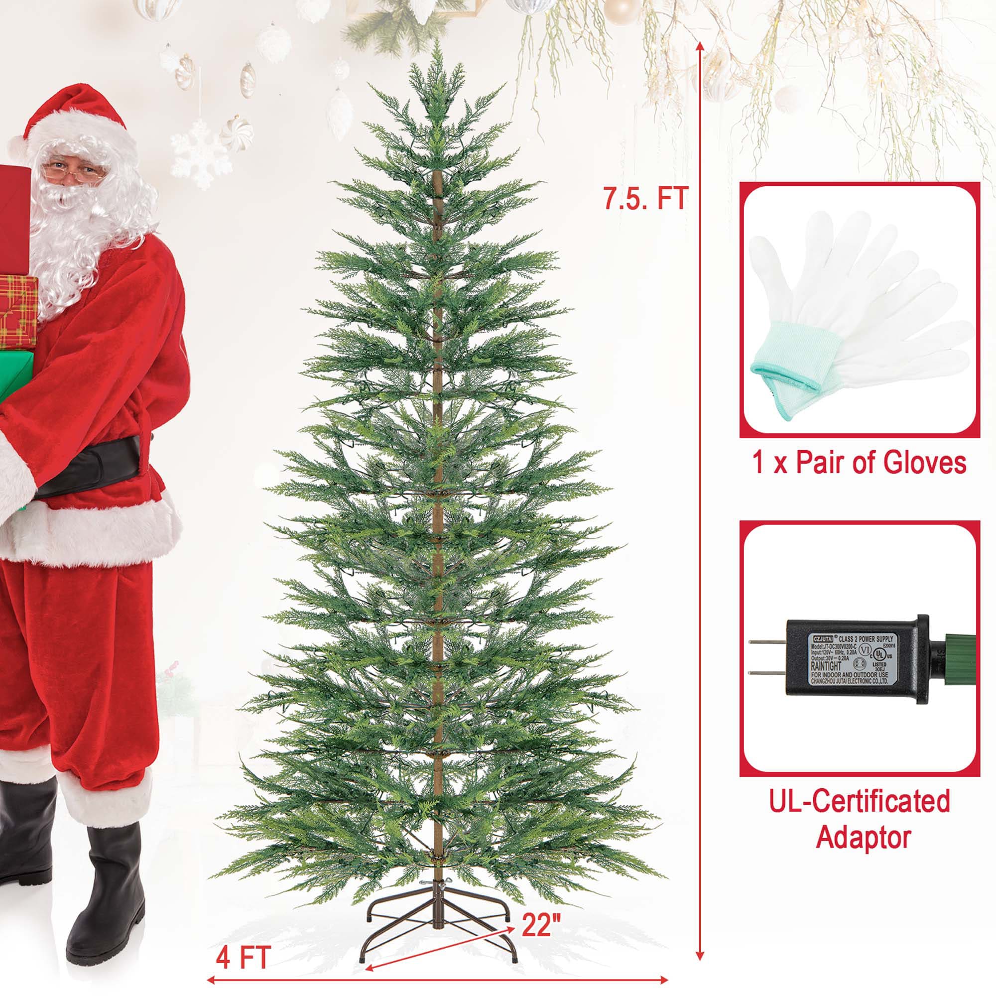 Costway LWS00785 Artificial-Christmas-Trees - View #2