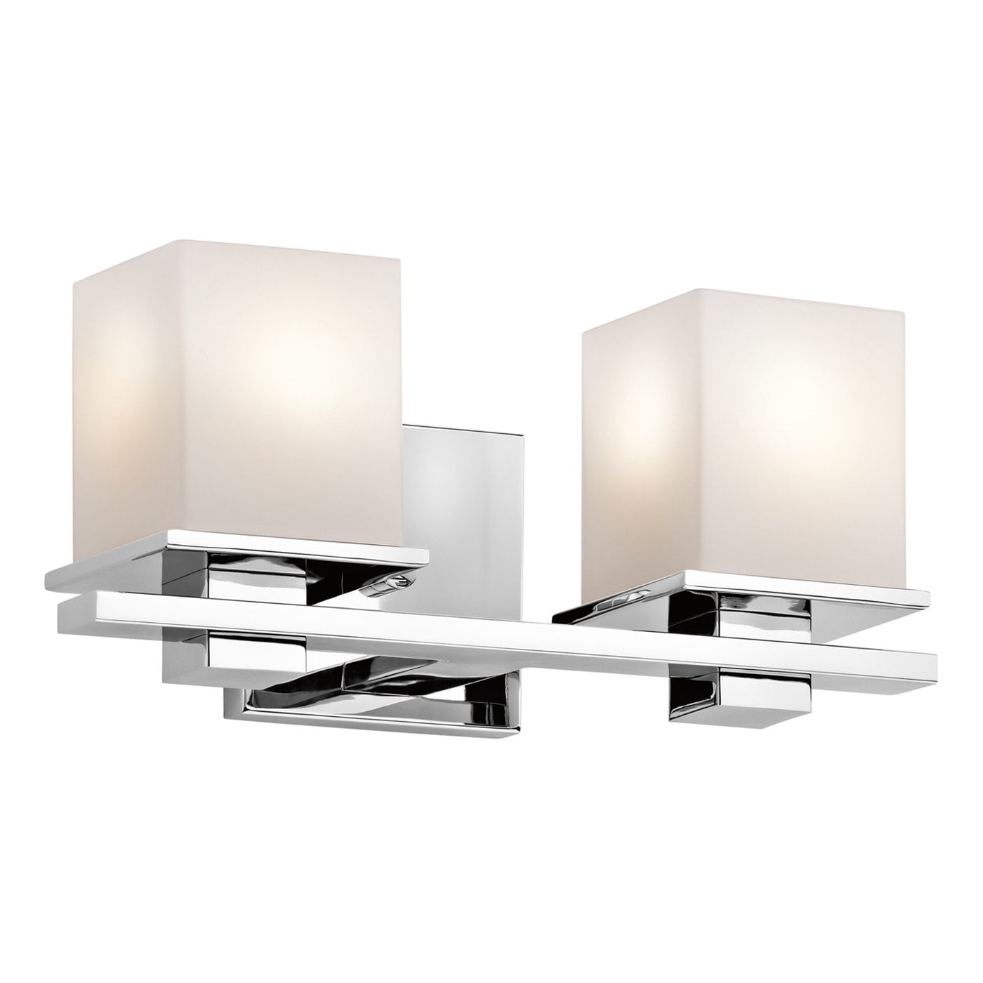 Kichler 45150CH Tully 15-in 2 -Light Chrome Modern/contemporary Vanity light