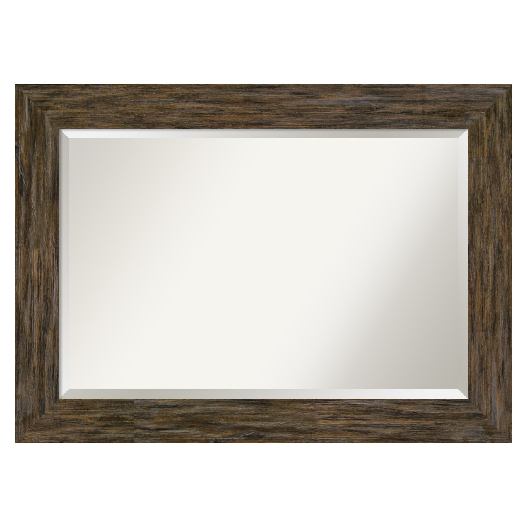 Amanti Art DSW4094168 Fencepost 43.12-in x 31.12-in Framed Rectangle Bathroom Vanity Mirror ( Distressed Brown )