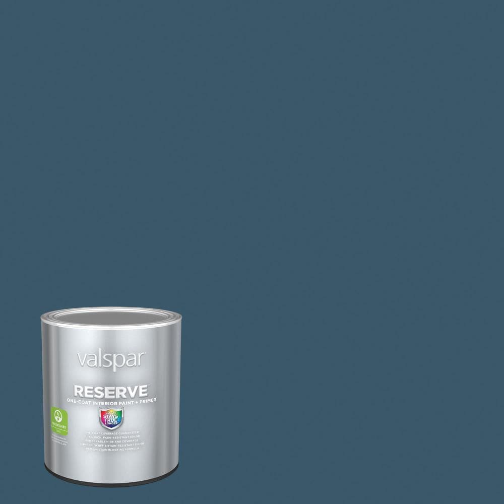 Valspar 4007-6C-2916561 Reserve Flat Deep Twilight Blue 4007-6C Latex Interior Paint Paint + Primer ( 1-quart )