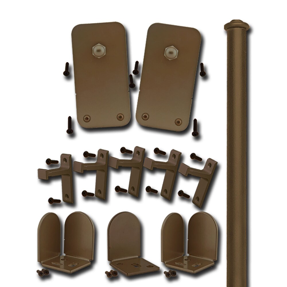 Quiet Glide 96-in Oil-Rubbed Bronze Interior Straight Barn Door Kit at ...