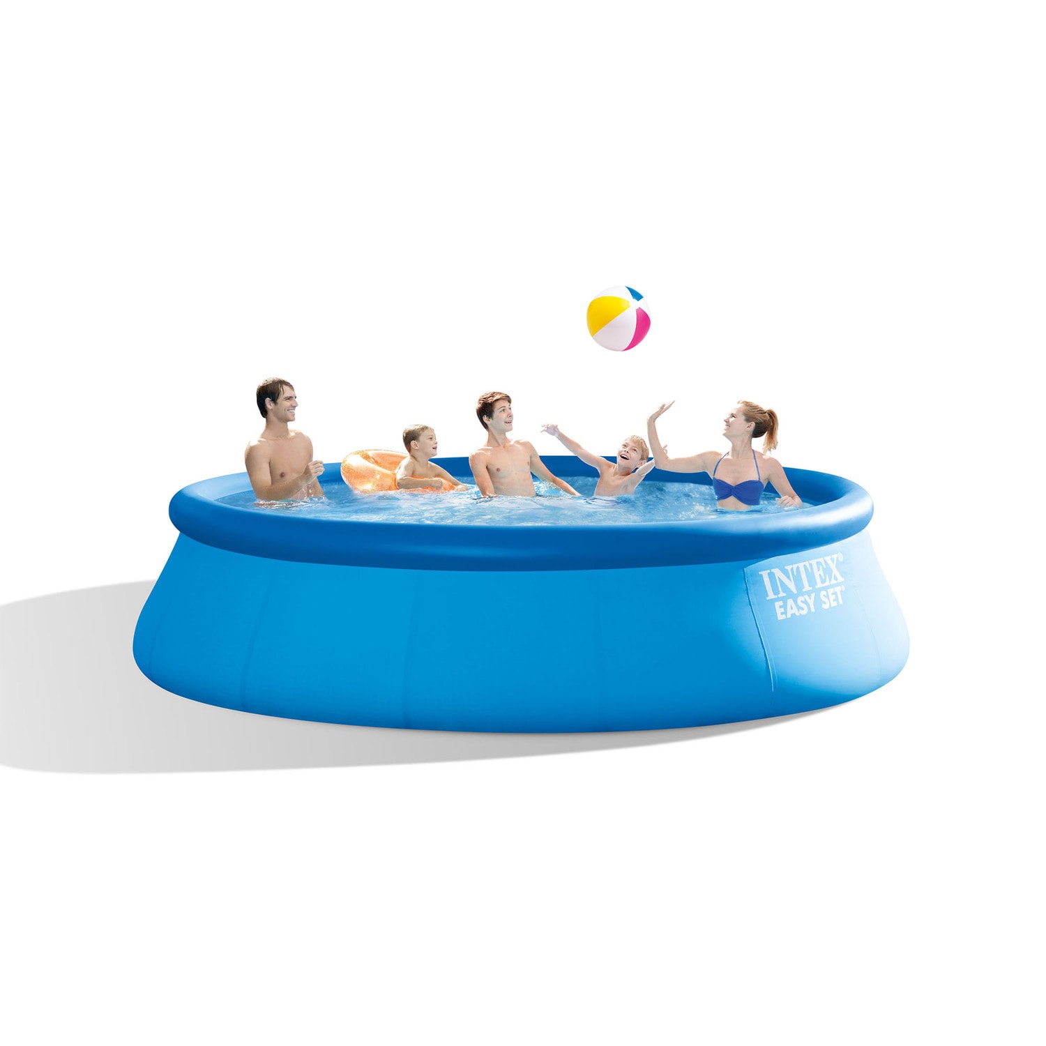 Intex 15-ft X 15-ft X 48-in Inflatable Top Ring Round Above-ground Pool 