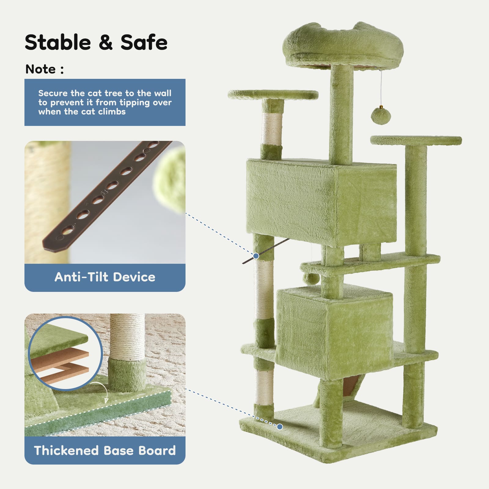 Sweetcrispy L-CW-MPJ-54IN-GN Cat-Trees - View #4