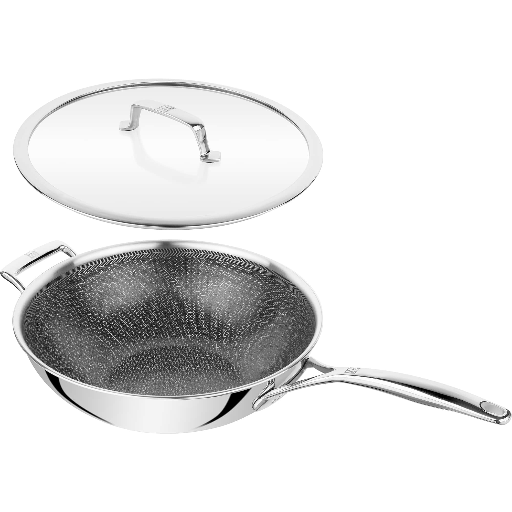 Zwilling Peak 12-inch Stainless Steel Ceramic Nonstick Dual Performance Wok with Lid #1034499