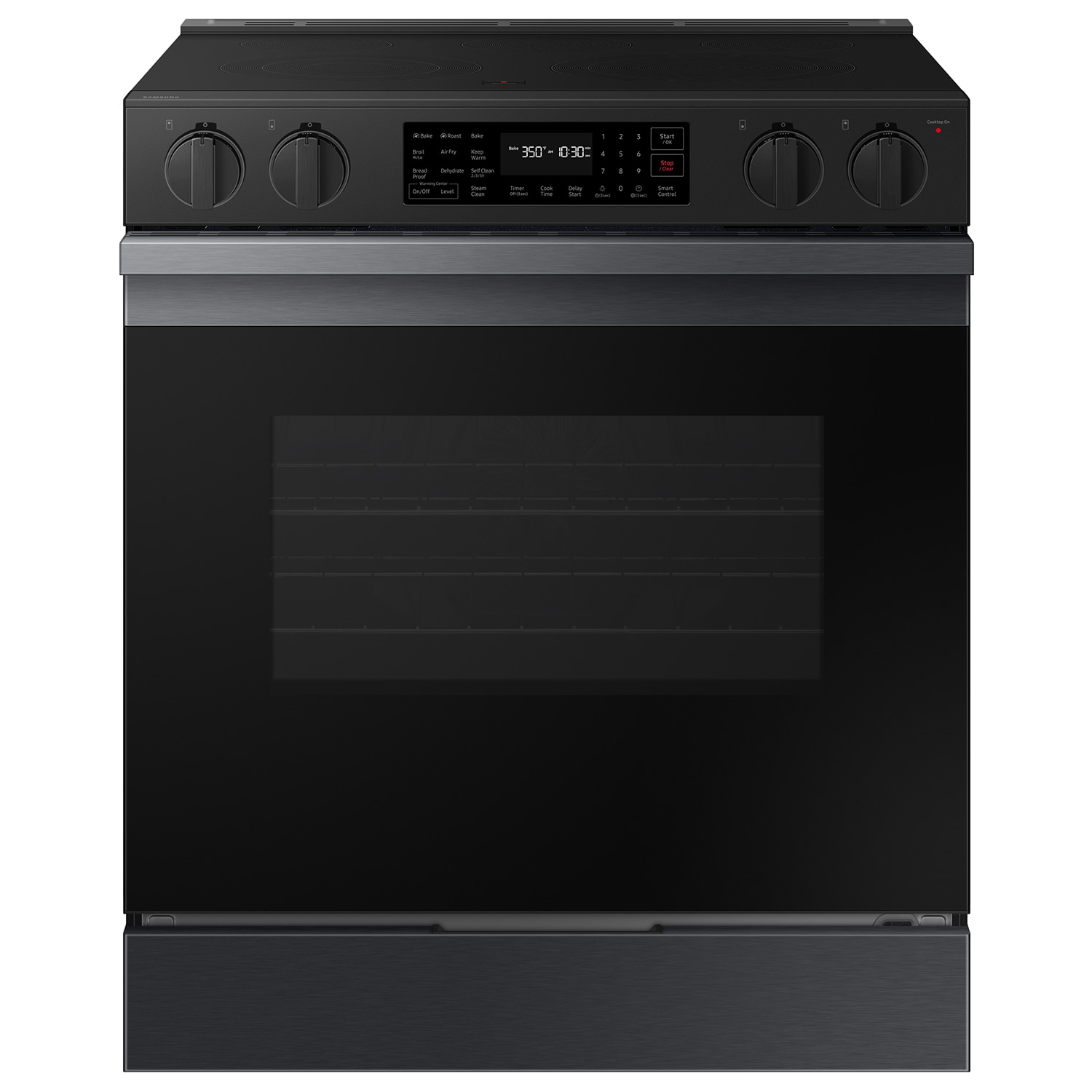 6.3-cu ft Self-Cleaning Air Fry Slide Electric Range (Matte Black Steel) | - Samsung NSE6DG8300MT