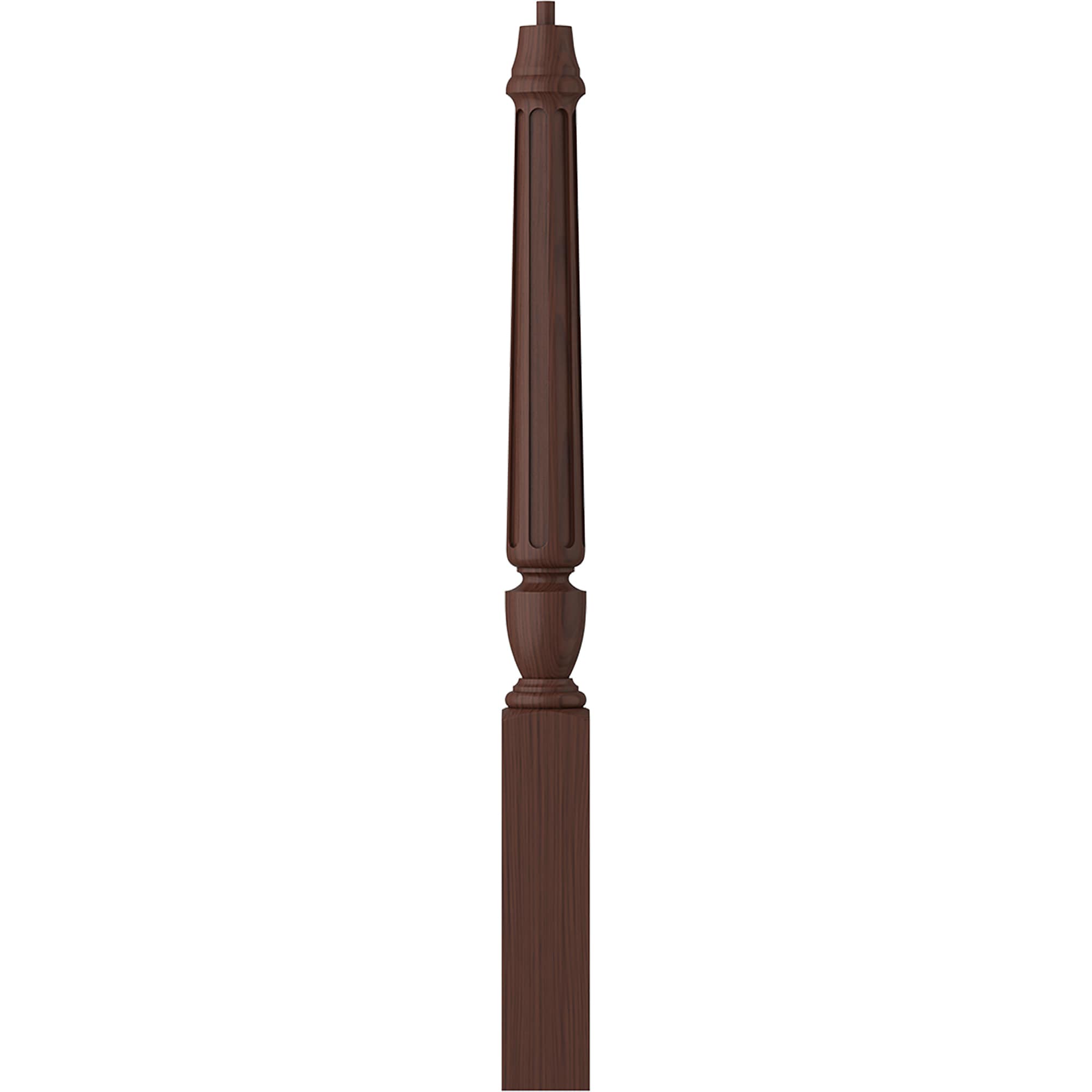L.J. Smith Stair Systems LJF-3010-W Regent 3.5-in x 43-in Unfinished Walnut Starting Stair Newel Post
