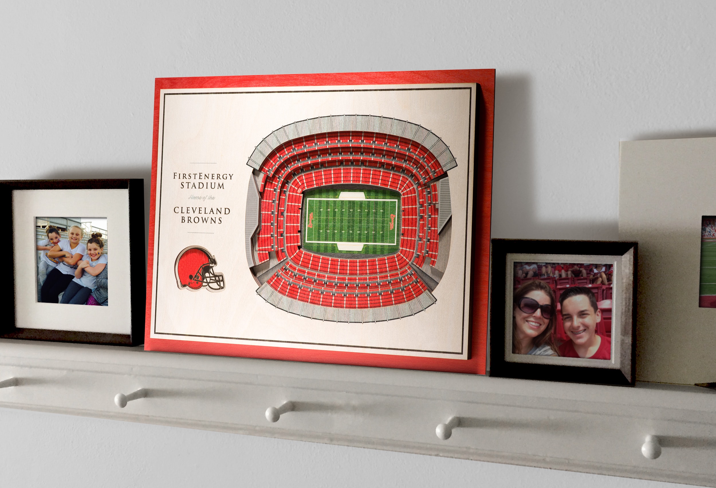 Cleveland Browns 3D Stadium Wall Art in Team Colors